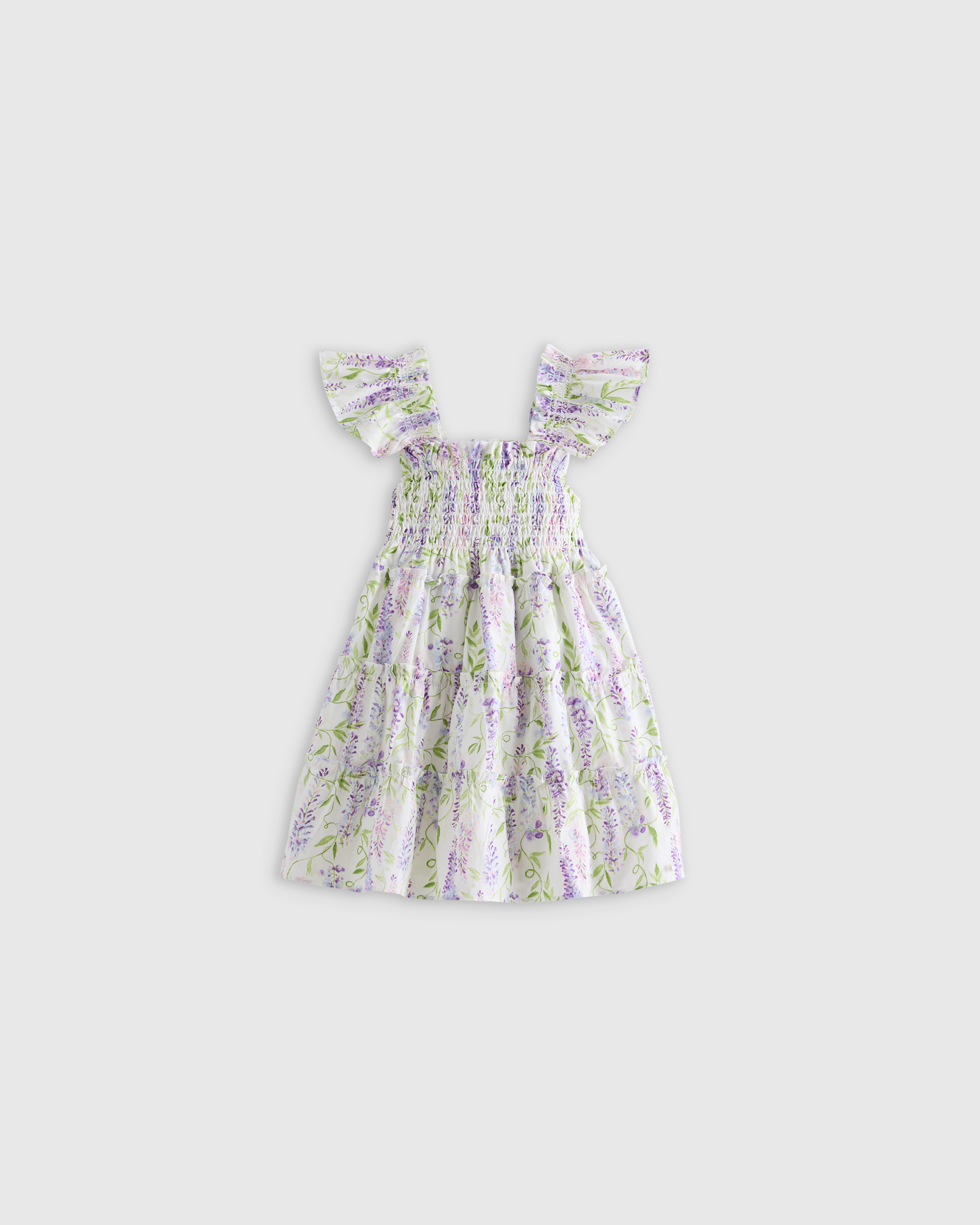 100% Organic Cotton Poplin Smocked Dress