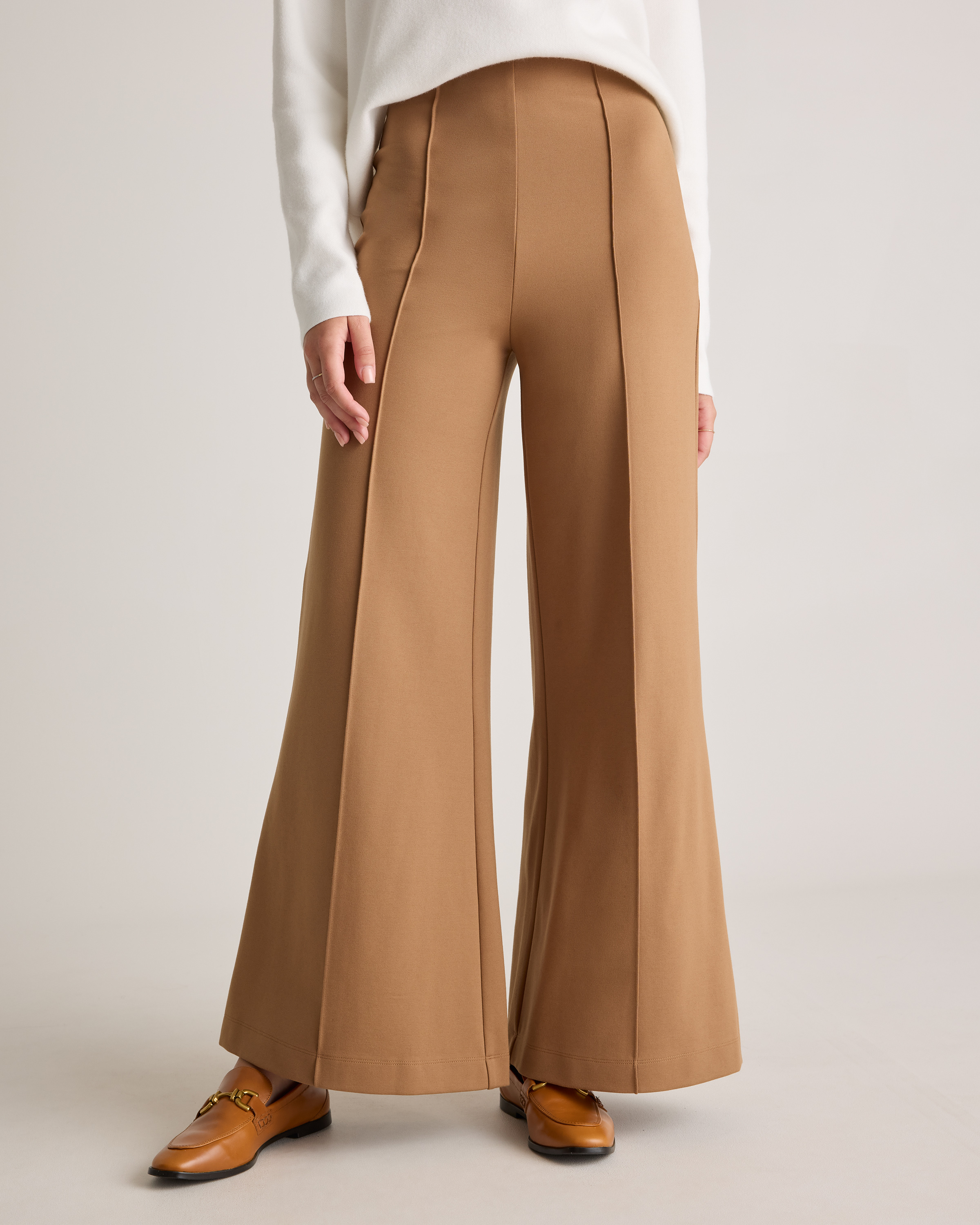 Ultra-Stretch Ponte Super Wide Leg Pants