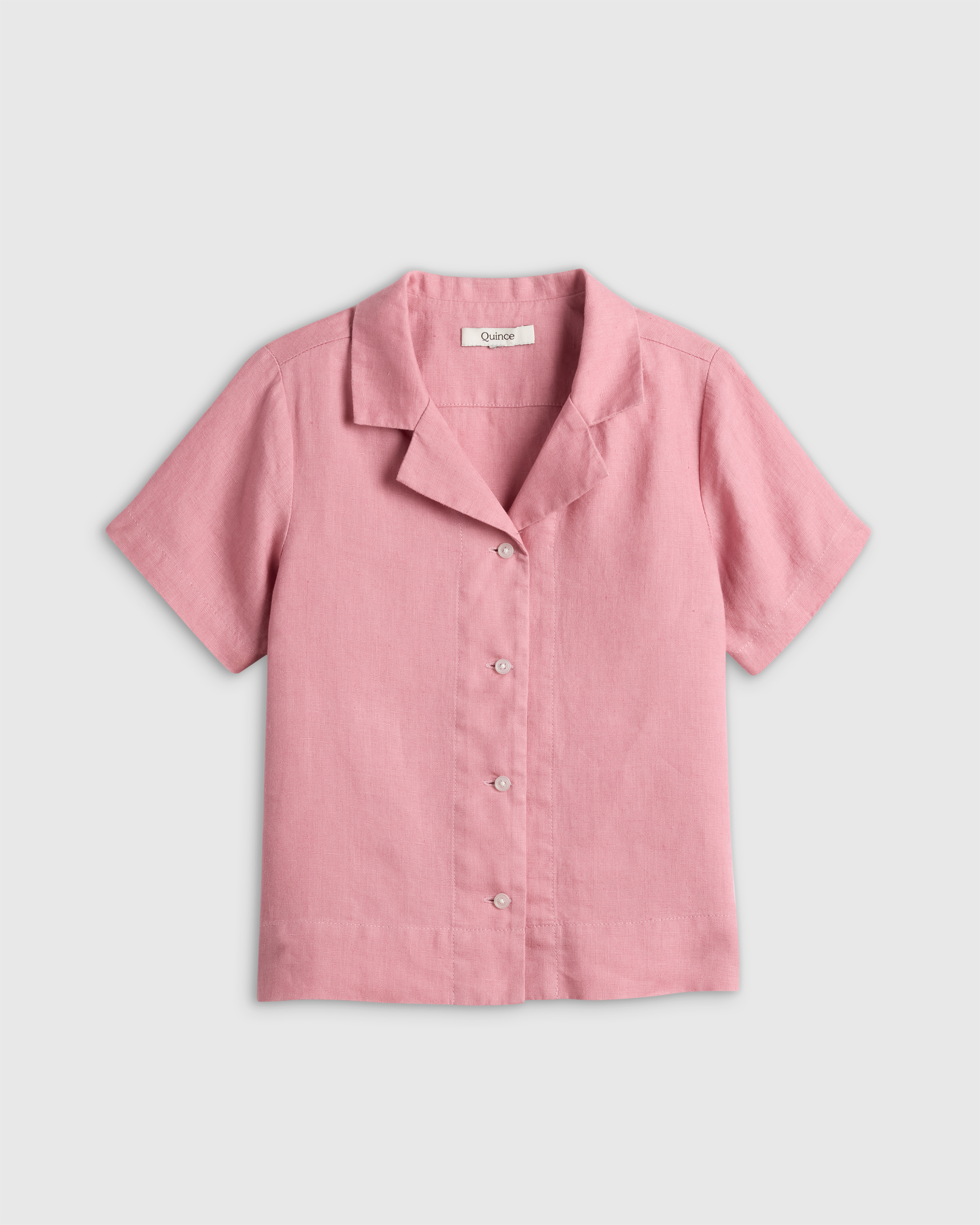 100% European Linen Short Sleeve Camp Shirt