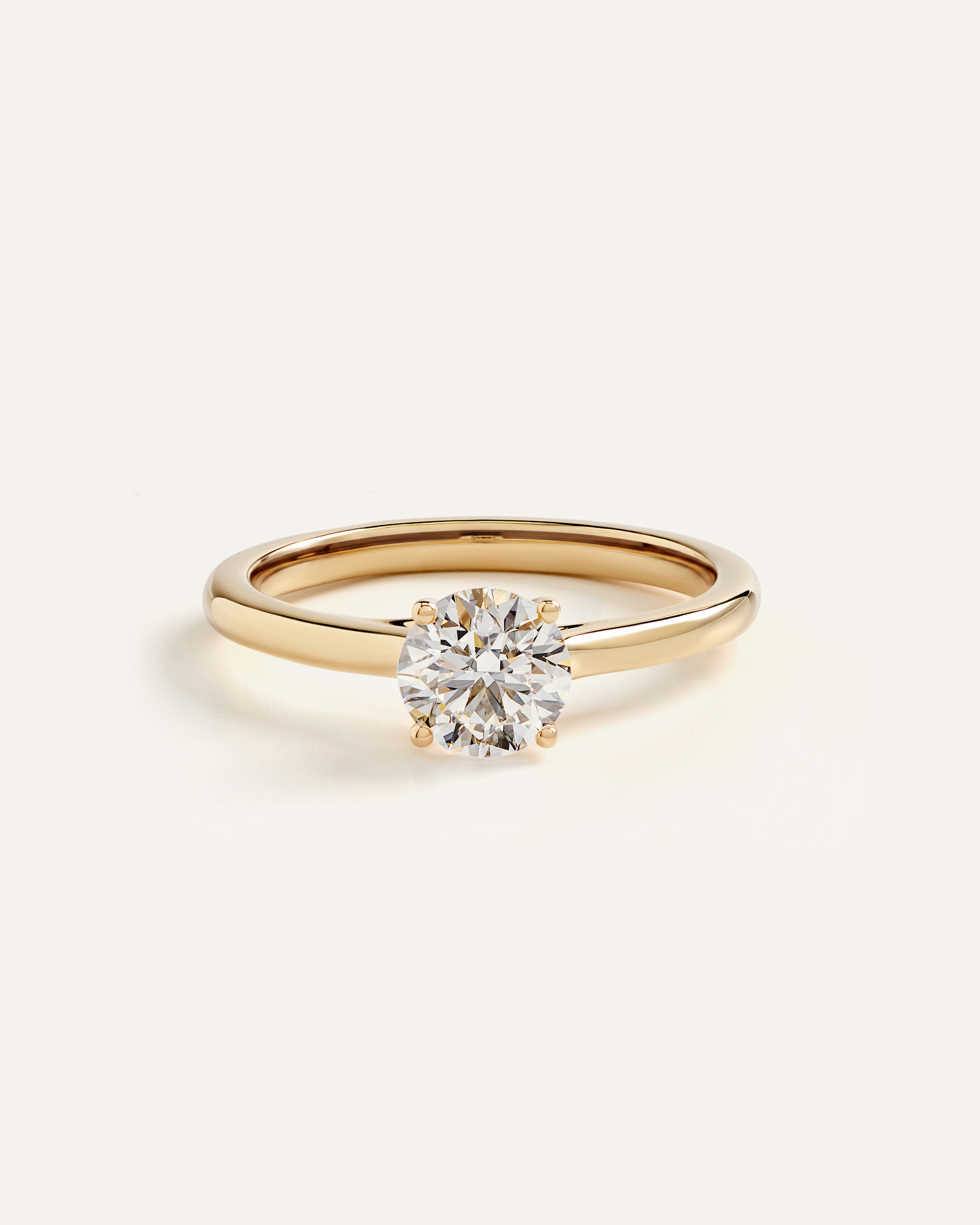 Lab Grown Diamond Round Trellis Cathedral Engagement Ring - 1ct