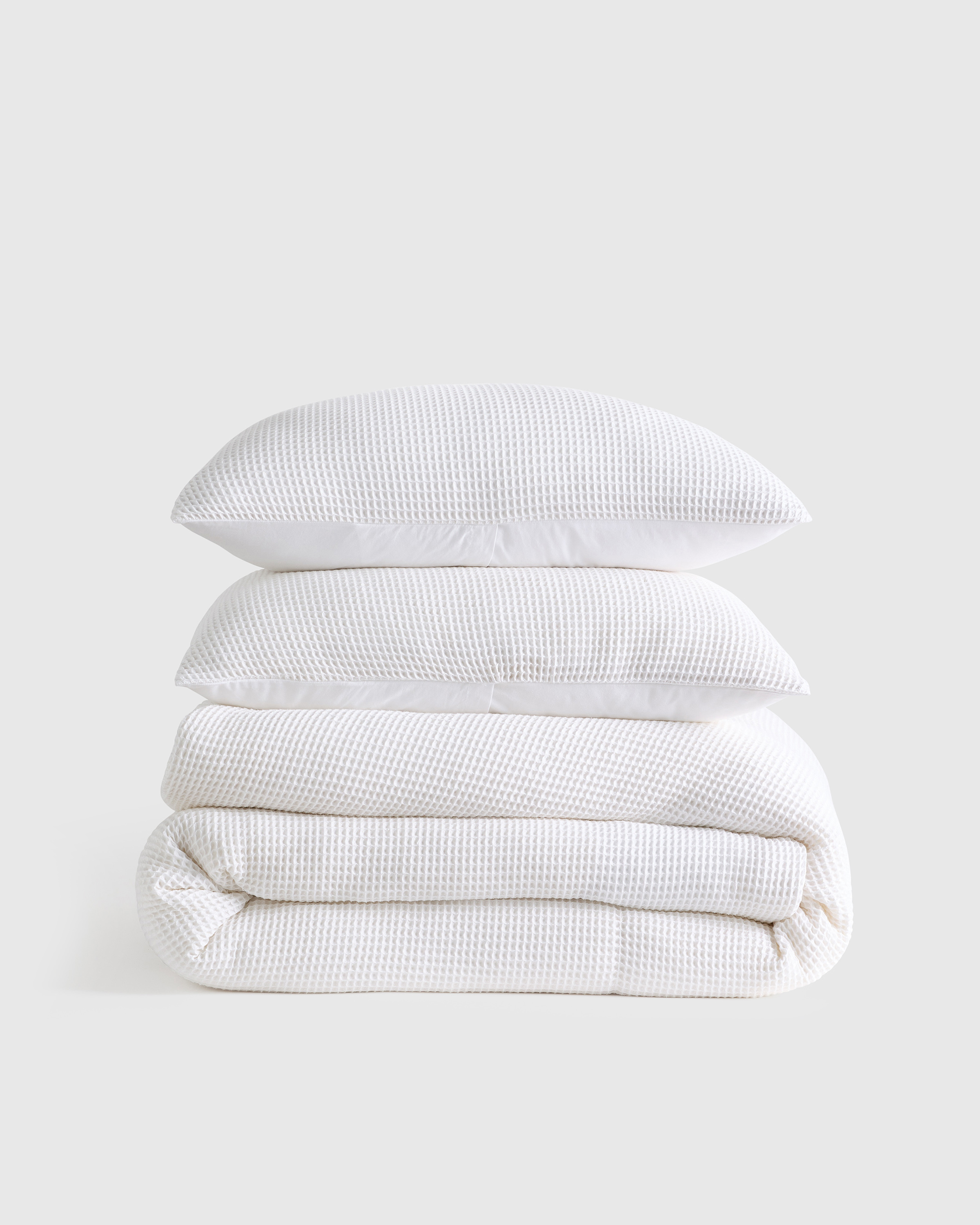 Organic Waffle Duvet Cover Set