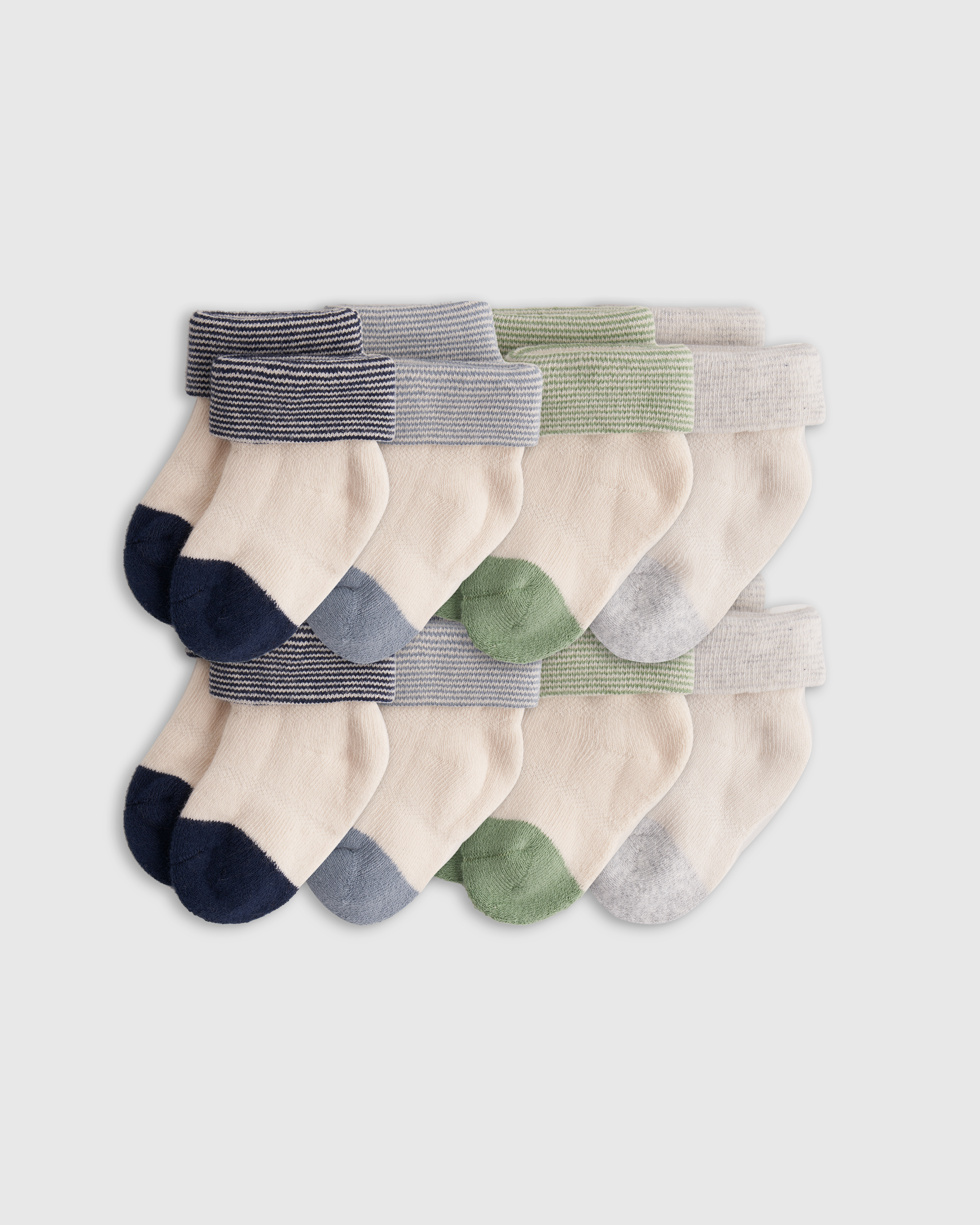 Organic Fold Over Socks 8-Pack