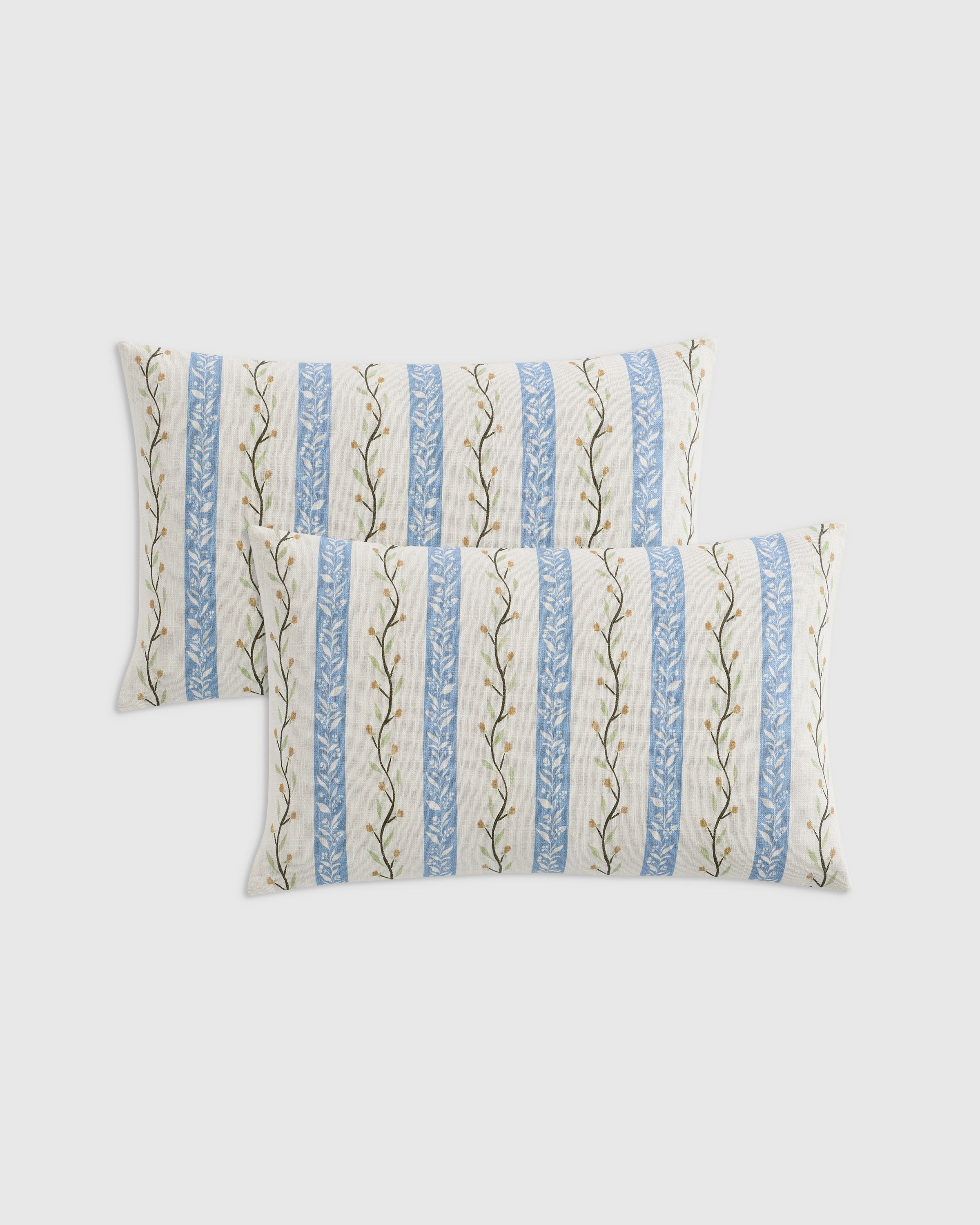 Floral Vine Cotton Pillow Cover (Set of 2)