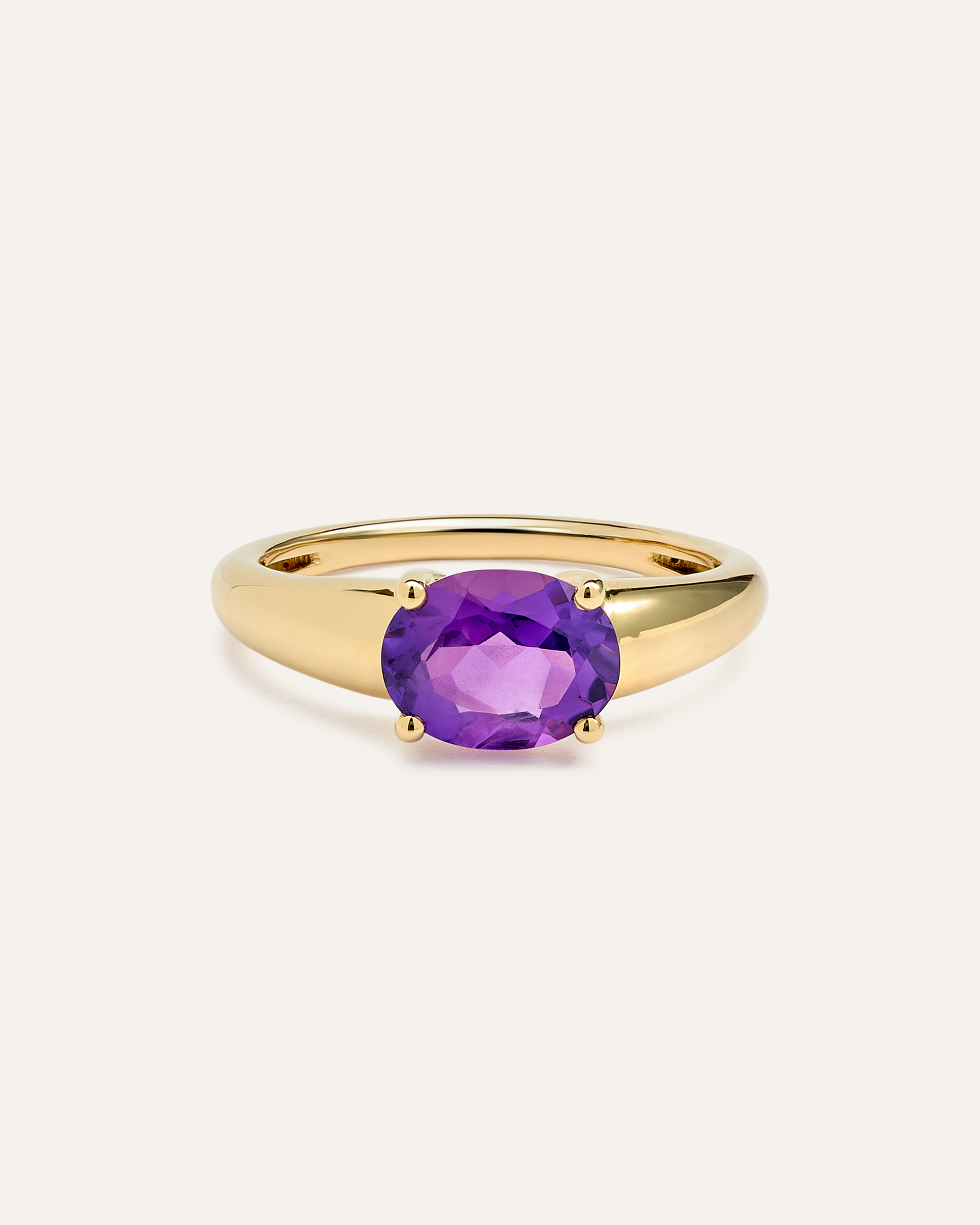 14K Gold Gemstone Vintage Inspired Ring
