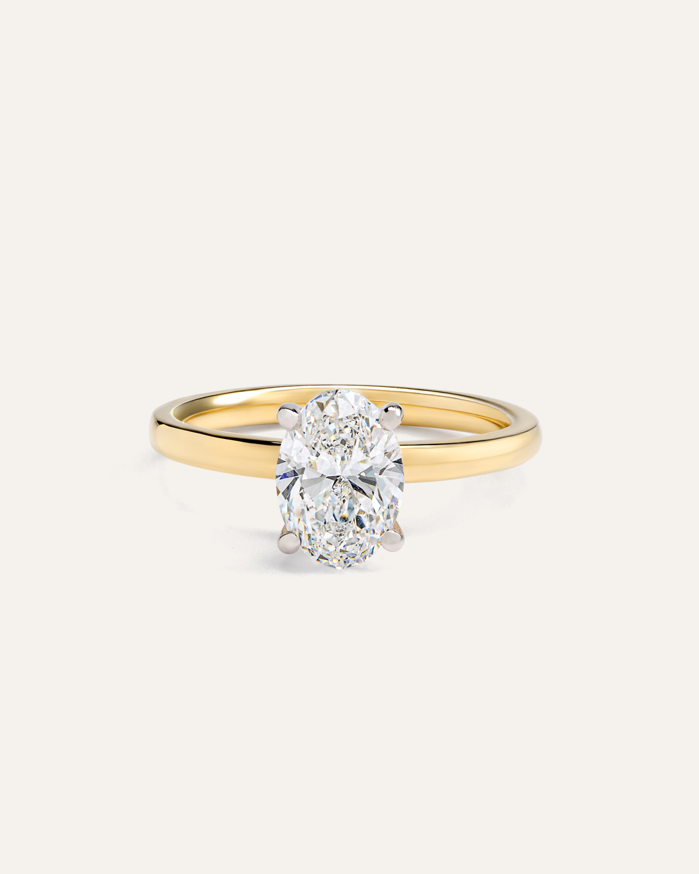 Lab Grown Diamond Oval Comfort Fit Engagement Ring - 1.50ct
