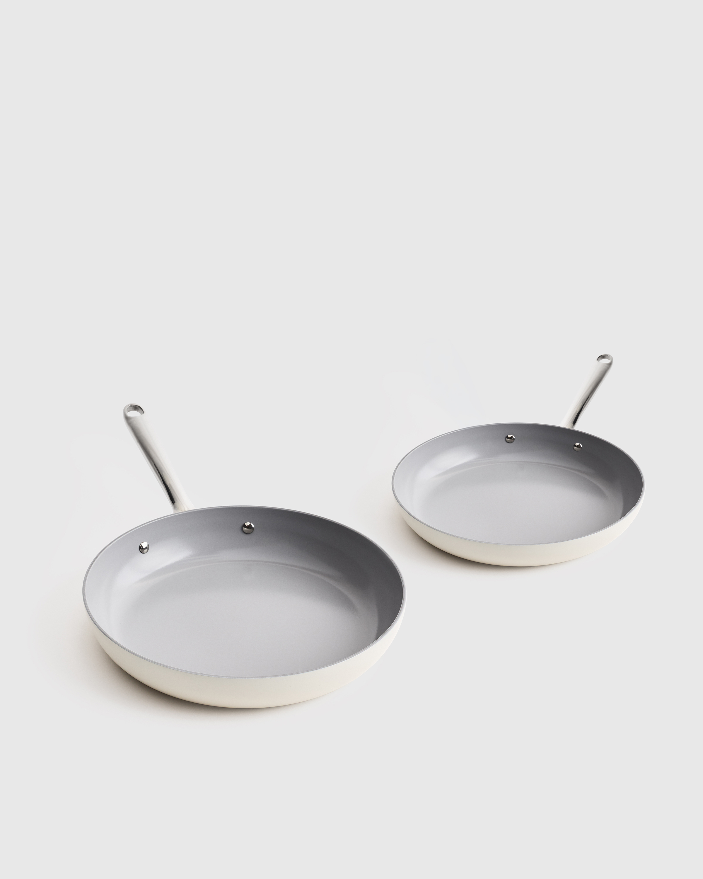 Ceramic Nonstick Frying Pan Set: 10" & 12"
