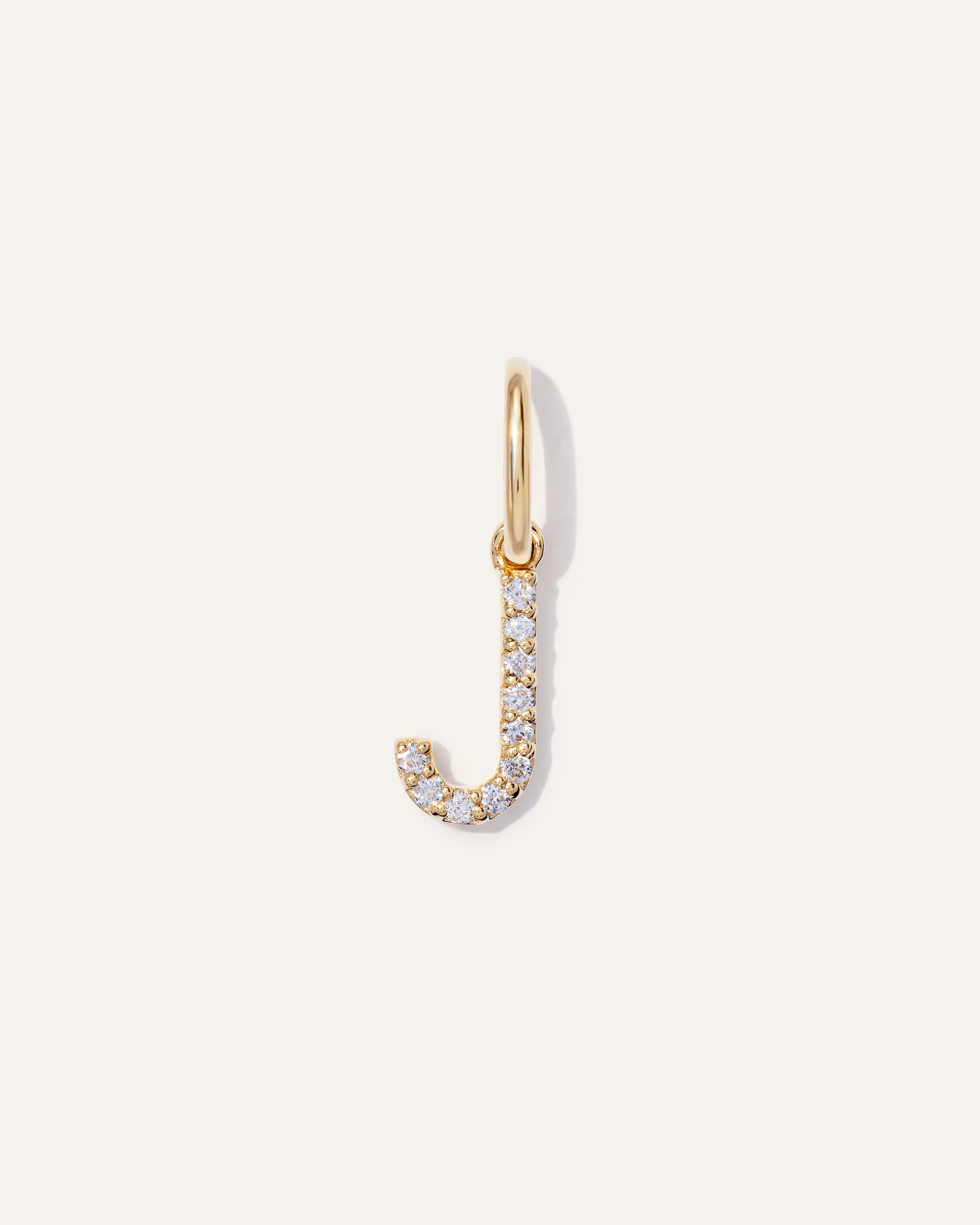 14K Gold Diamond Letter Charm