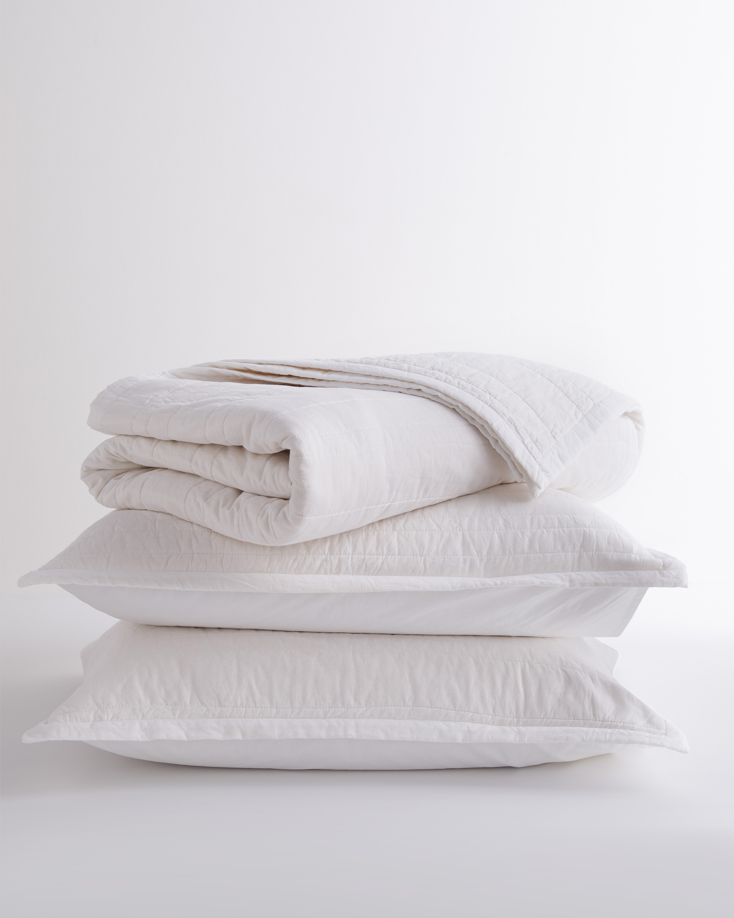 Organic Cotton Stripe Stitch Quilt Set