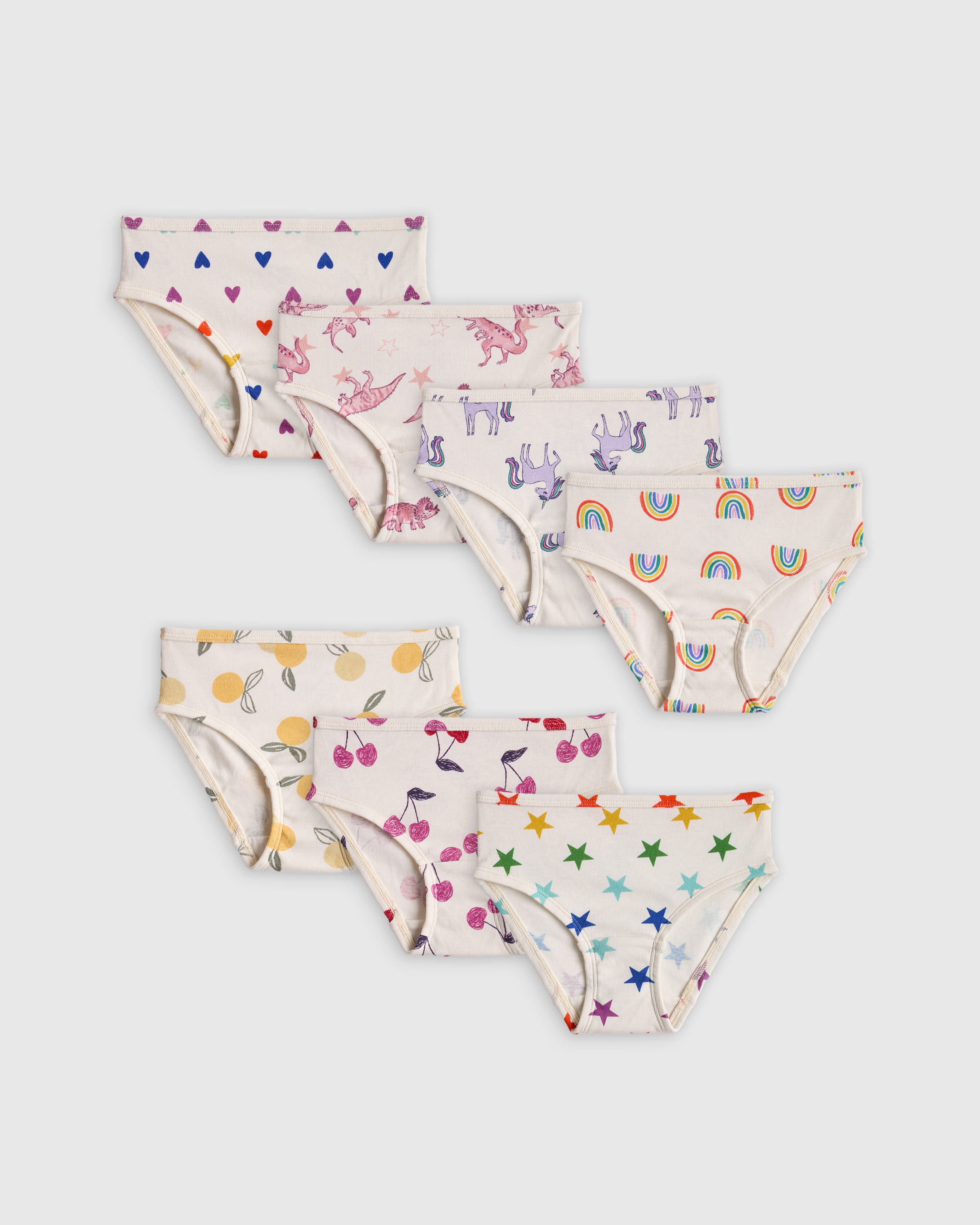 Girls 100% Organic Cotton Brief 7-Pack