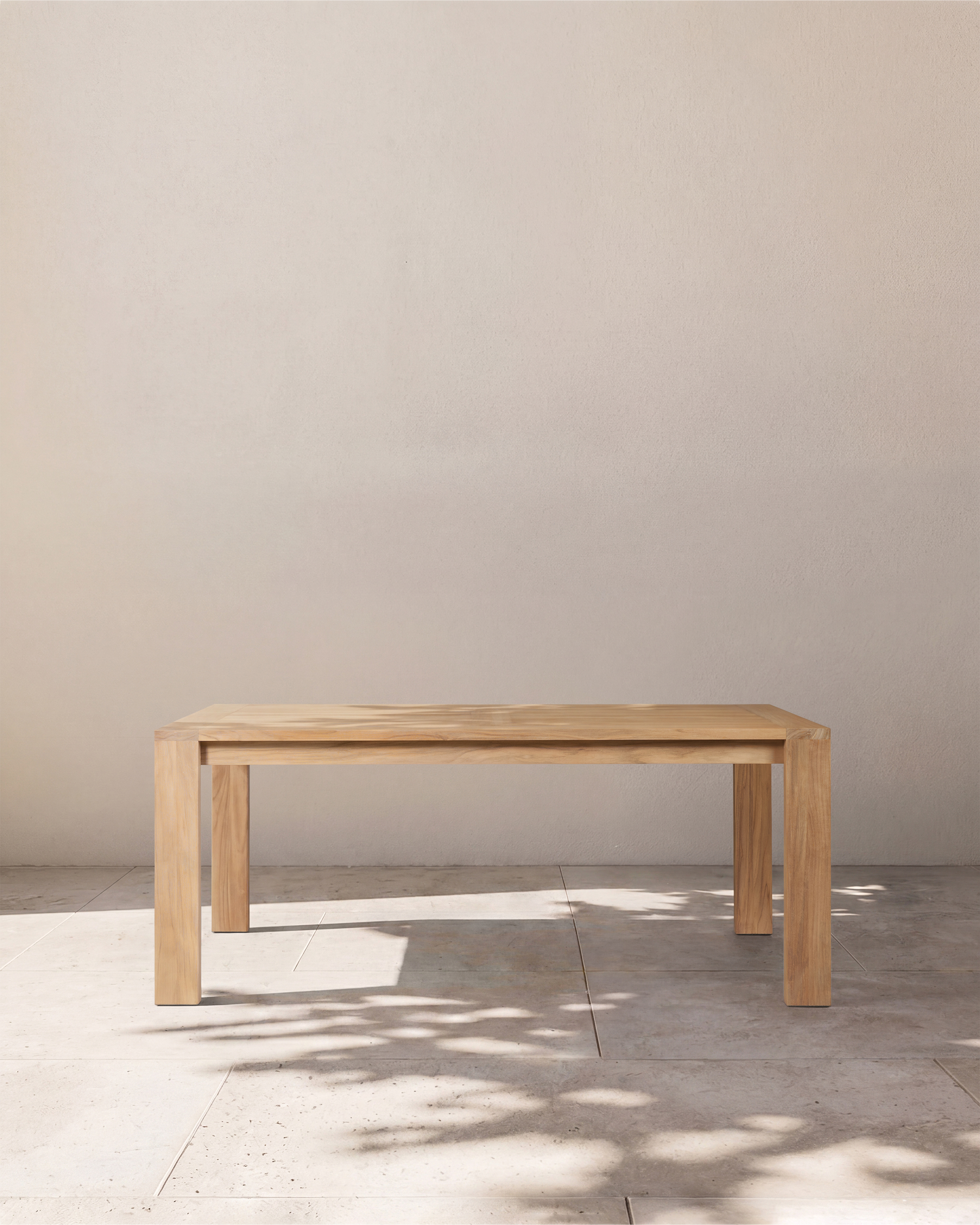 Linear Solid Teak Outdoor Dining Table