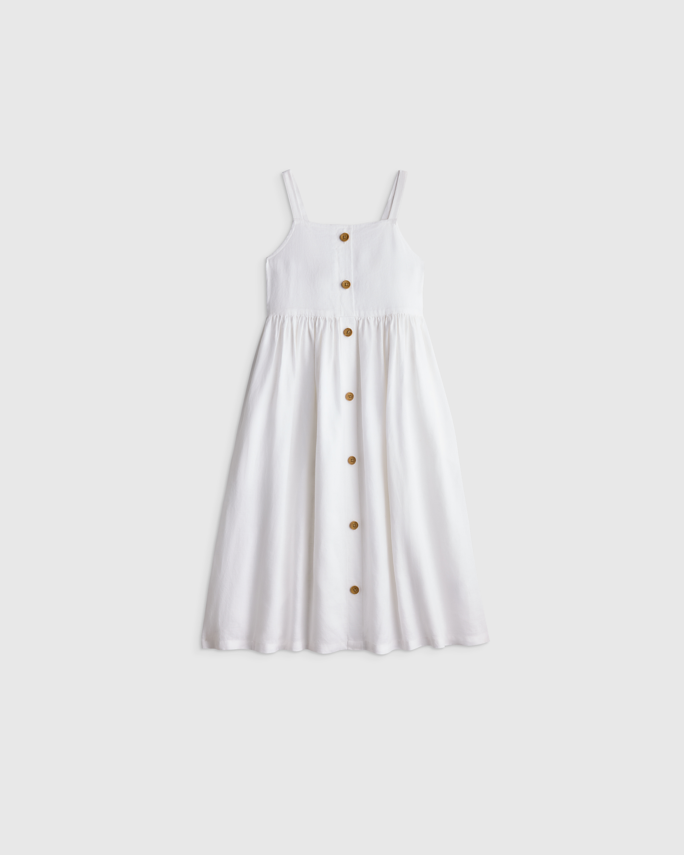 Girls Sleeveless 100% Linen Dress