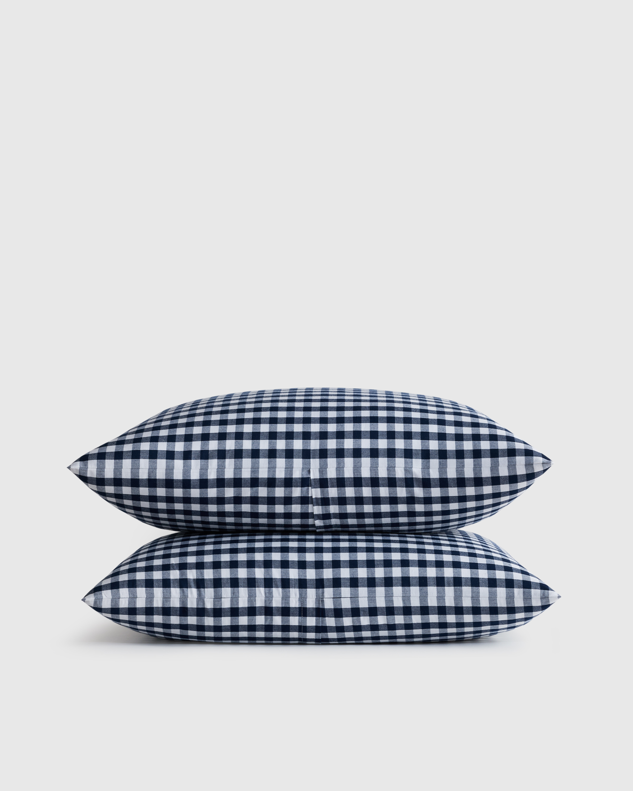 Organic Crisp Percale Gingham Sham Set
