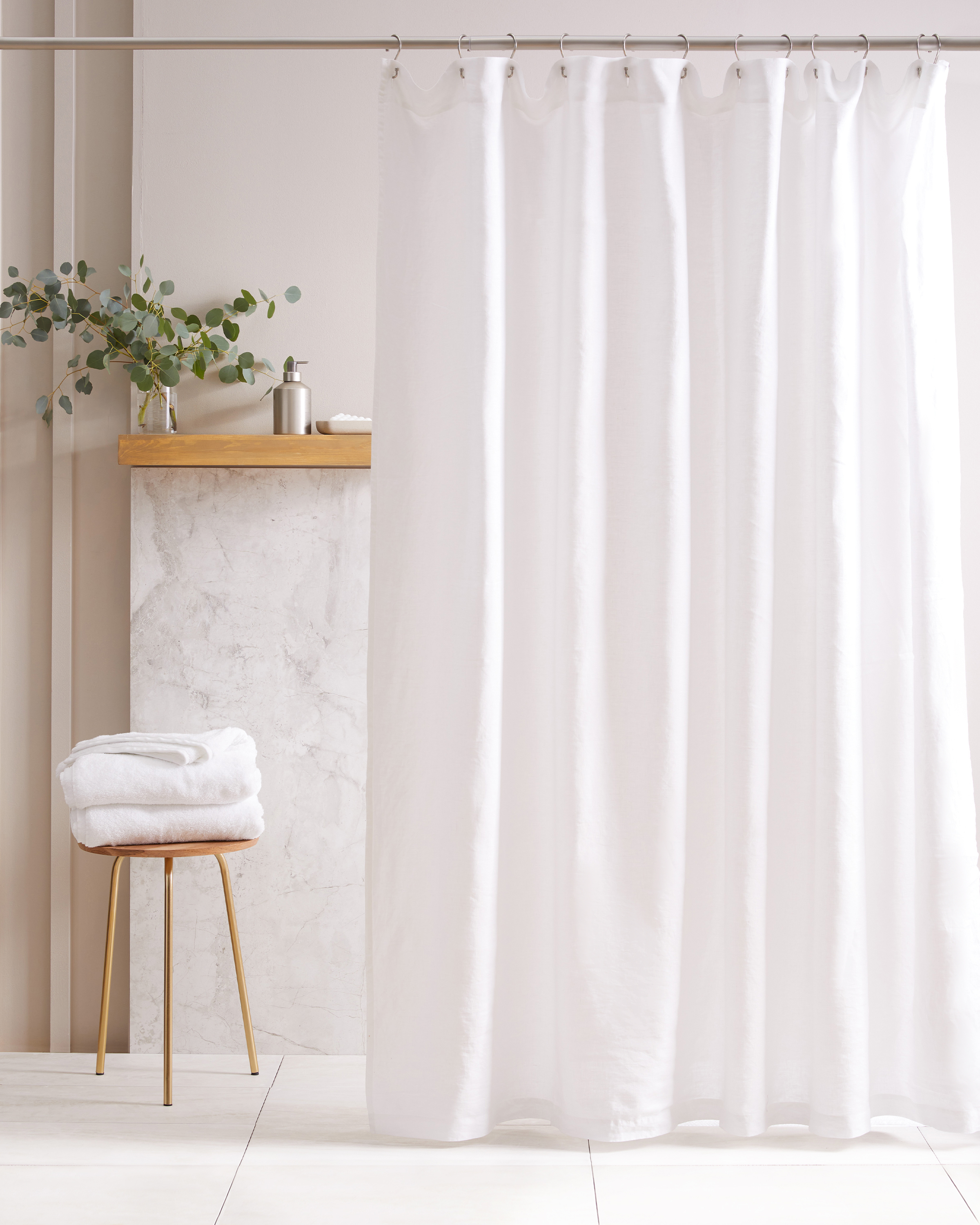 European Linen Shower Curtain