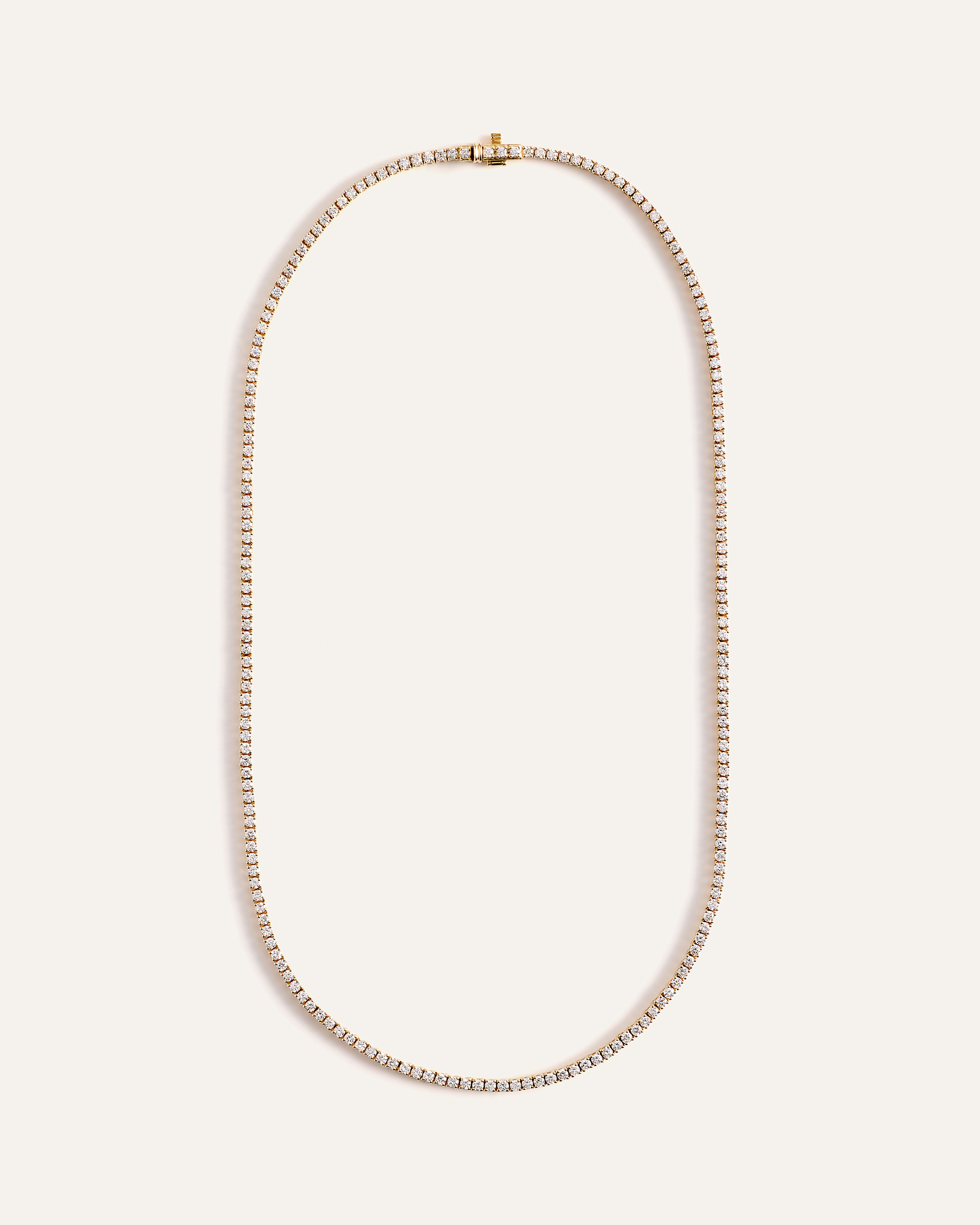 14K Gold Lab Grown Diamond Tennis Necklace - 5ctw