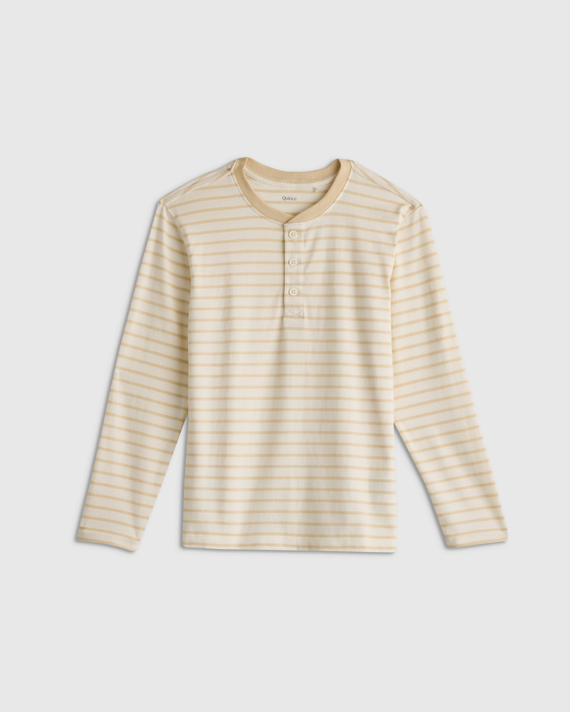100% Organic Cotton Long Sleeve Henley Tee