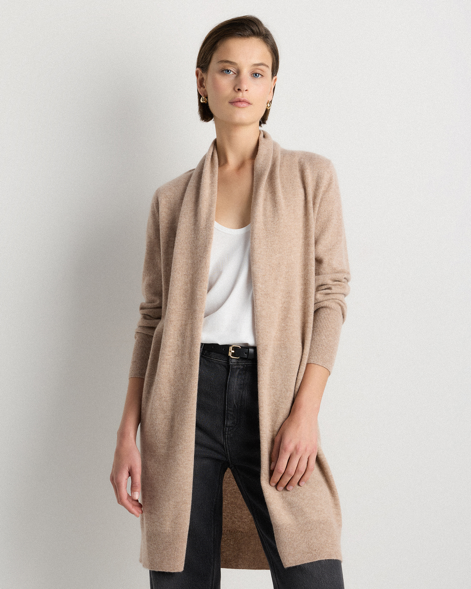 Mongolian Cashmere Duster Cardigan Sweater