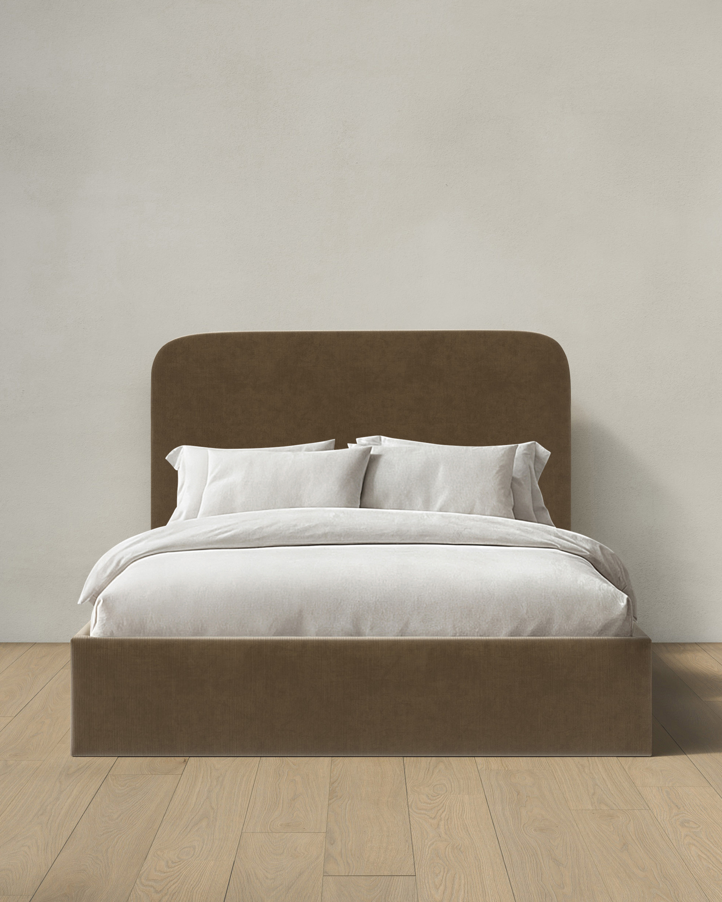Curved Bed in Performance Velvet