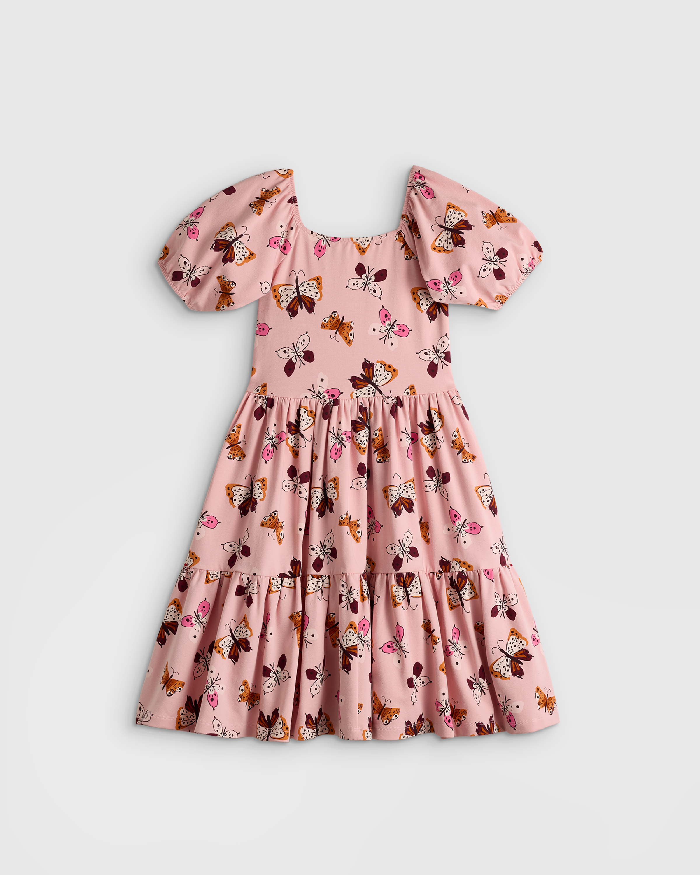 Organic Cotton Puff Sleeve Skater Dress