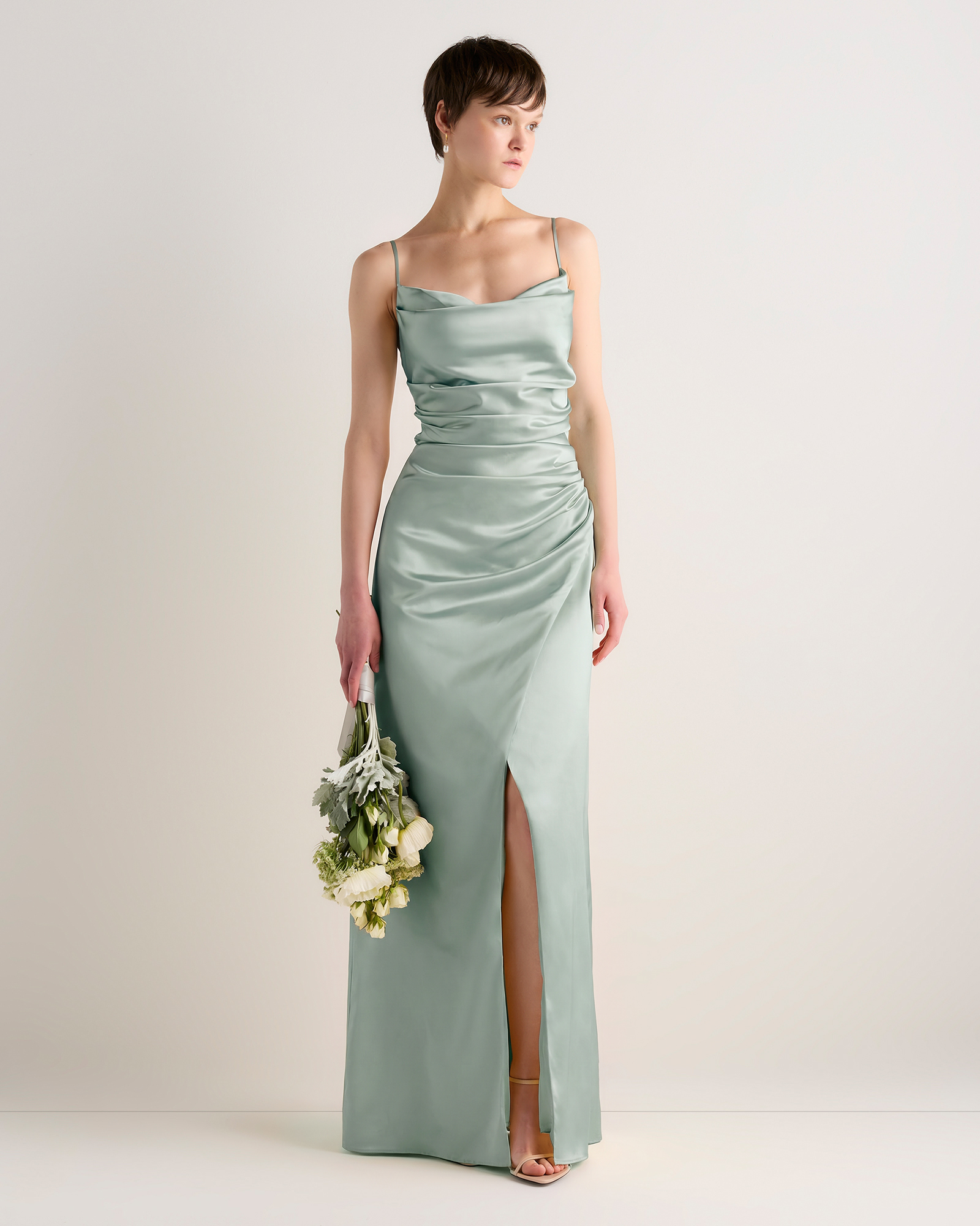 Juliette Stretch Satin Dress