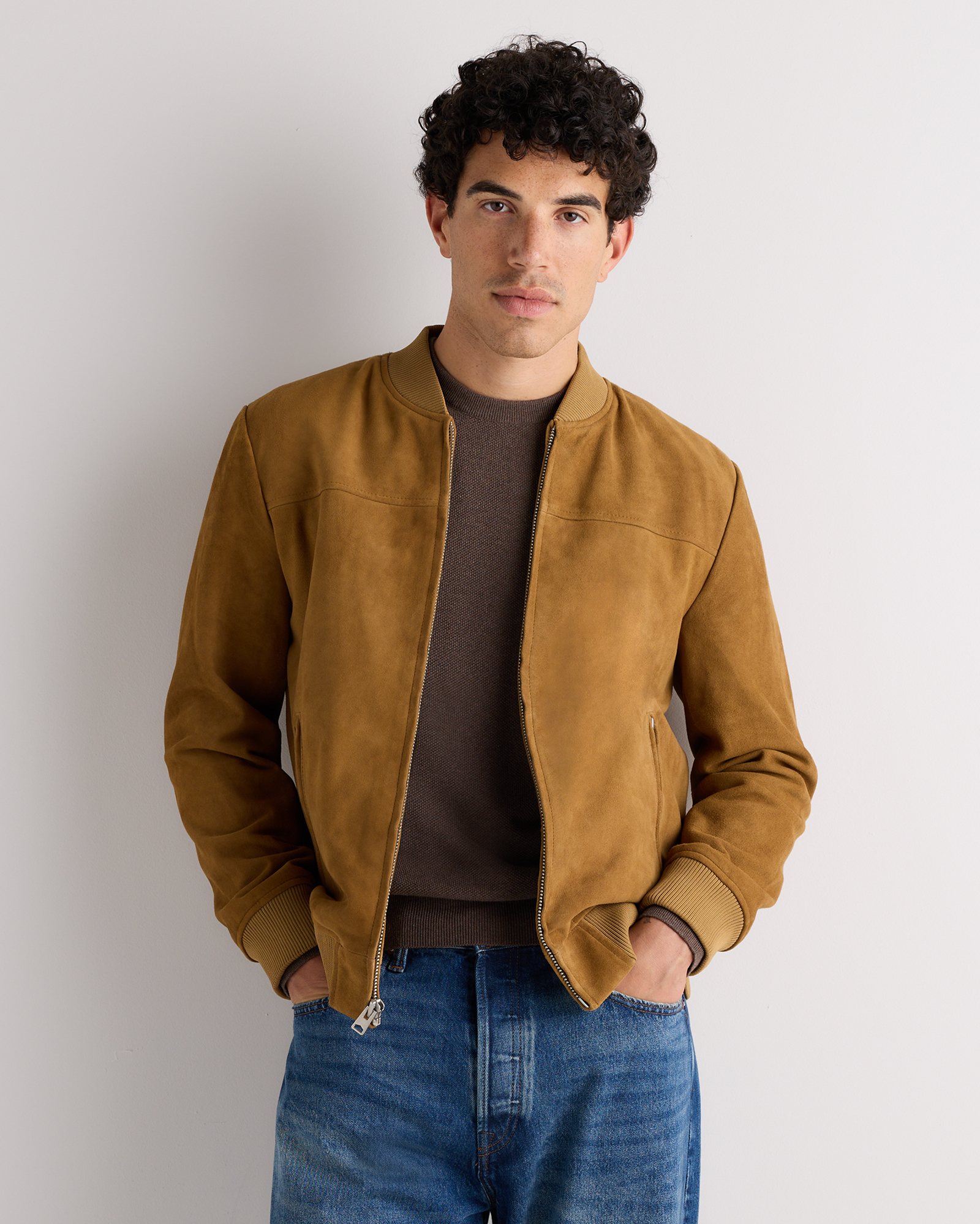 100% Suede Bomber Jacket