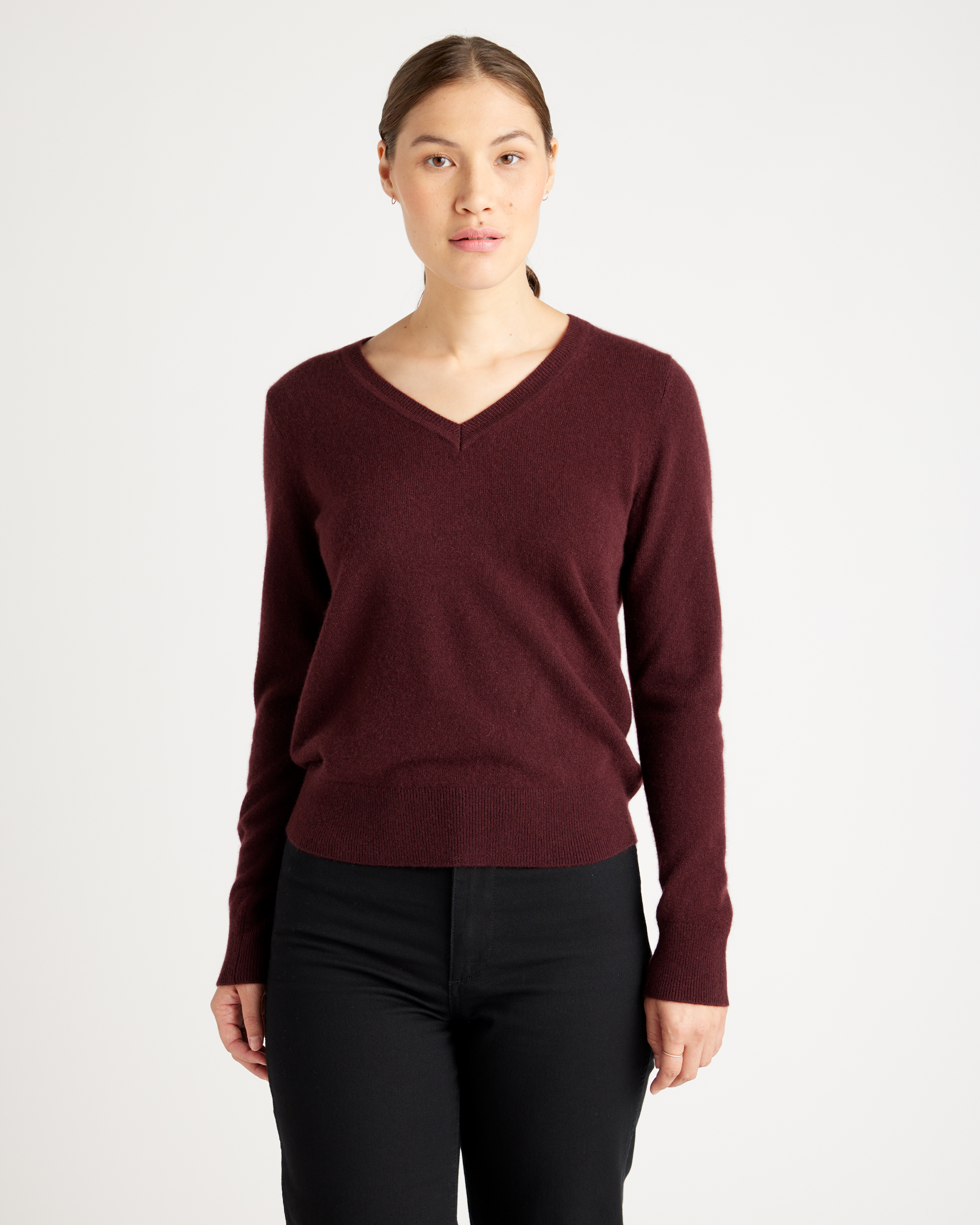 Mongolian Spring Cashmere V-Neck Sweater
