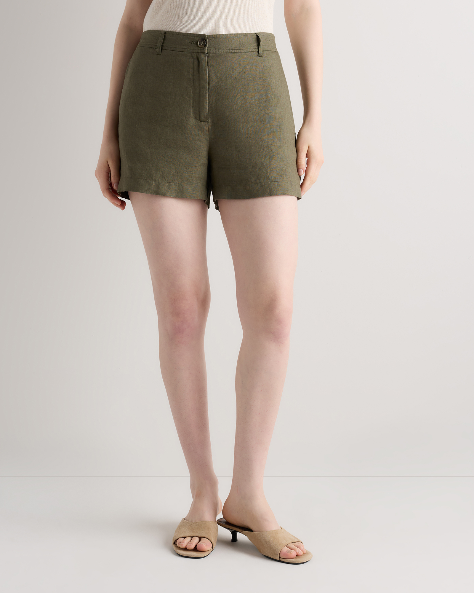 100% European Linen Trouser Shorts