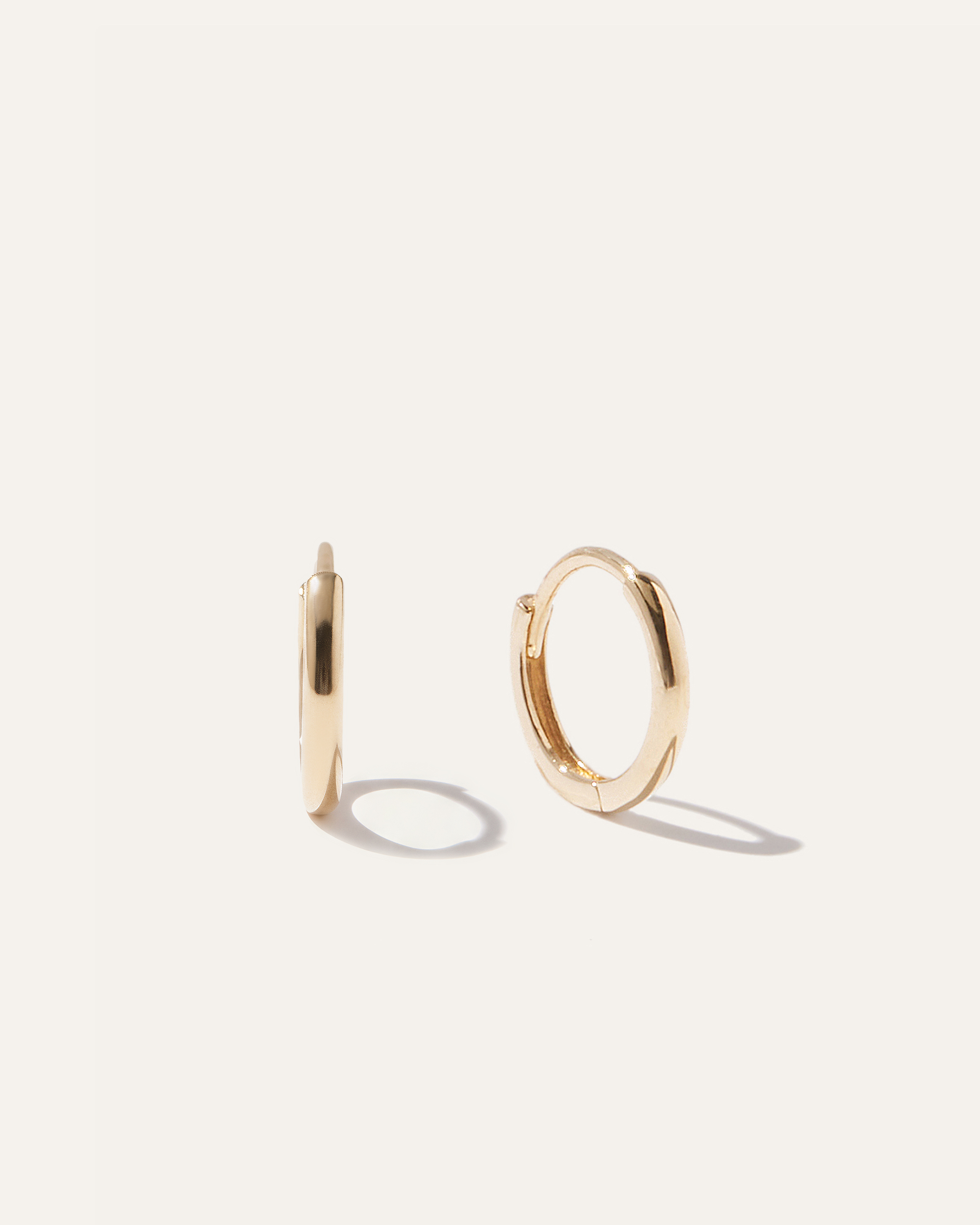 14K Gold Second Piercing Tiny Huggie - Pair