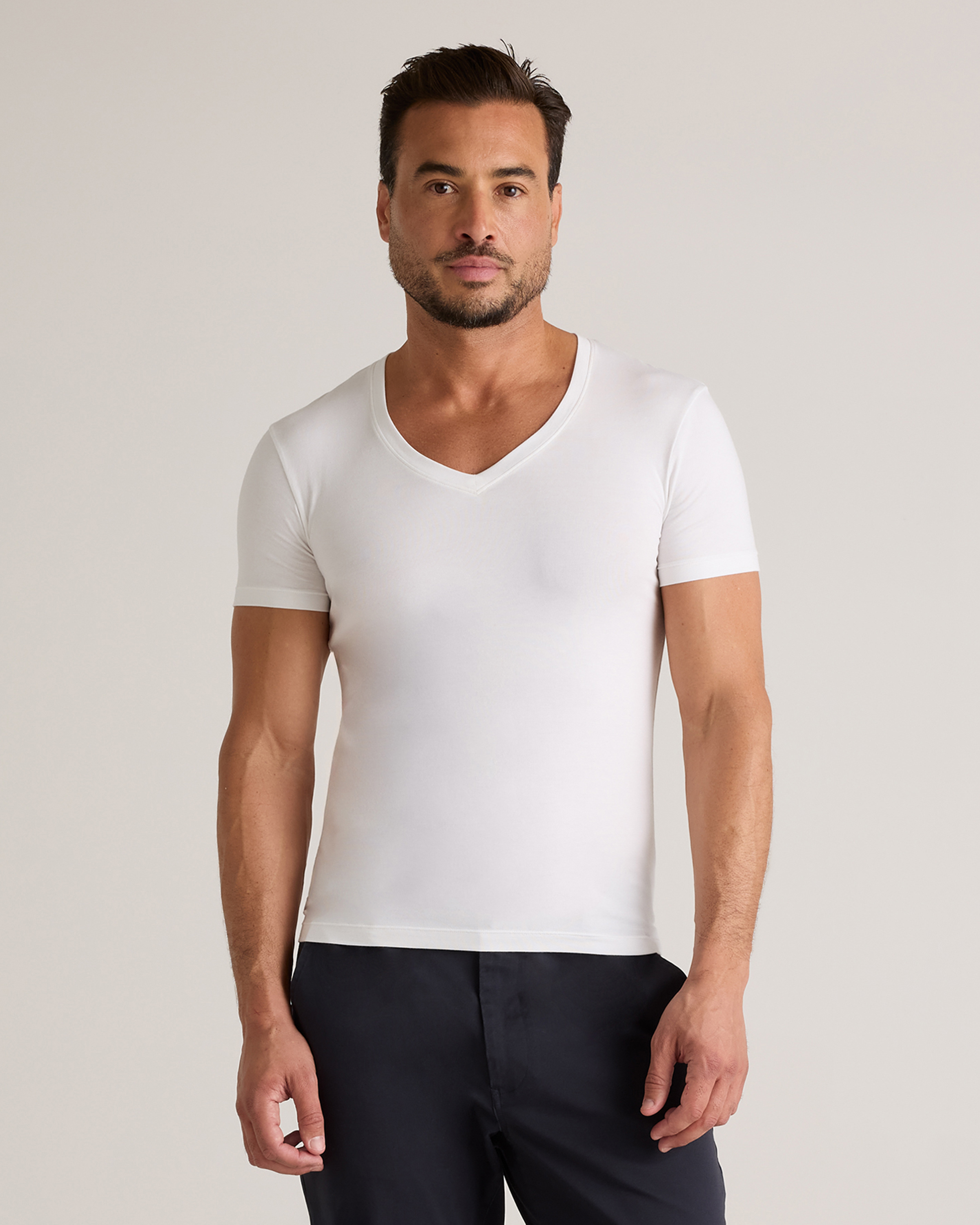 Soft Stretch V-Neck Undershirt (3-Pack)