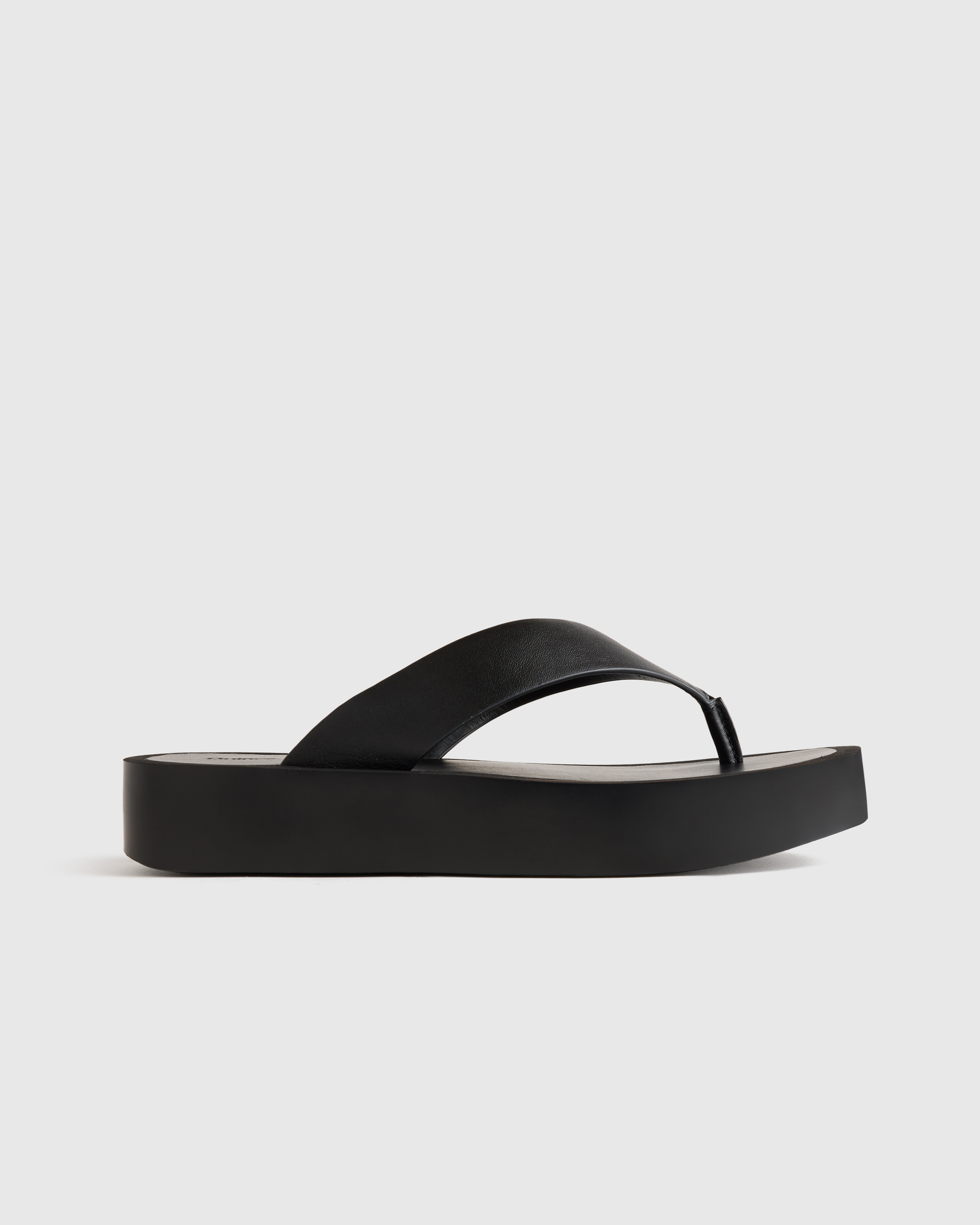 Italian Leather Thong Platform Sandal