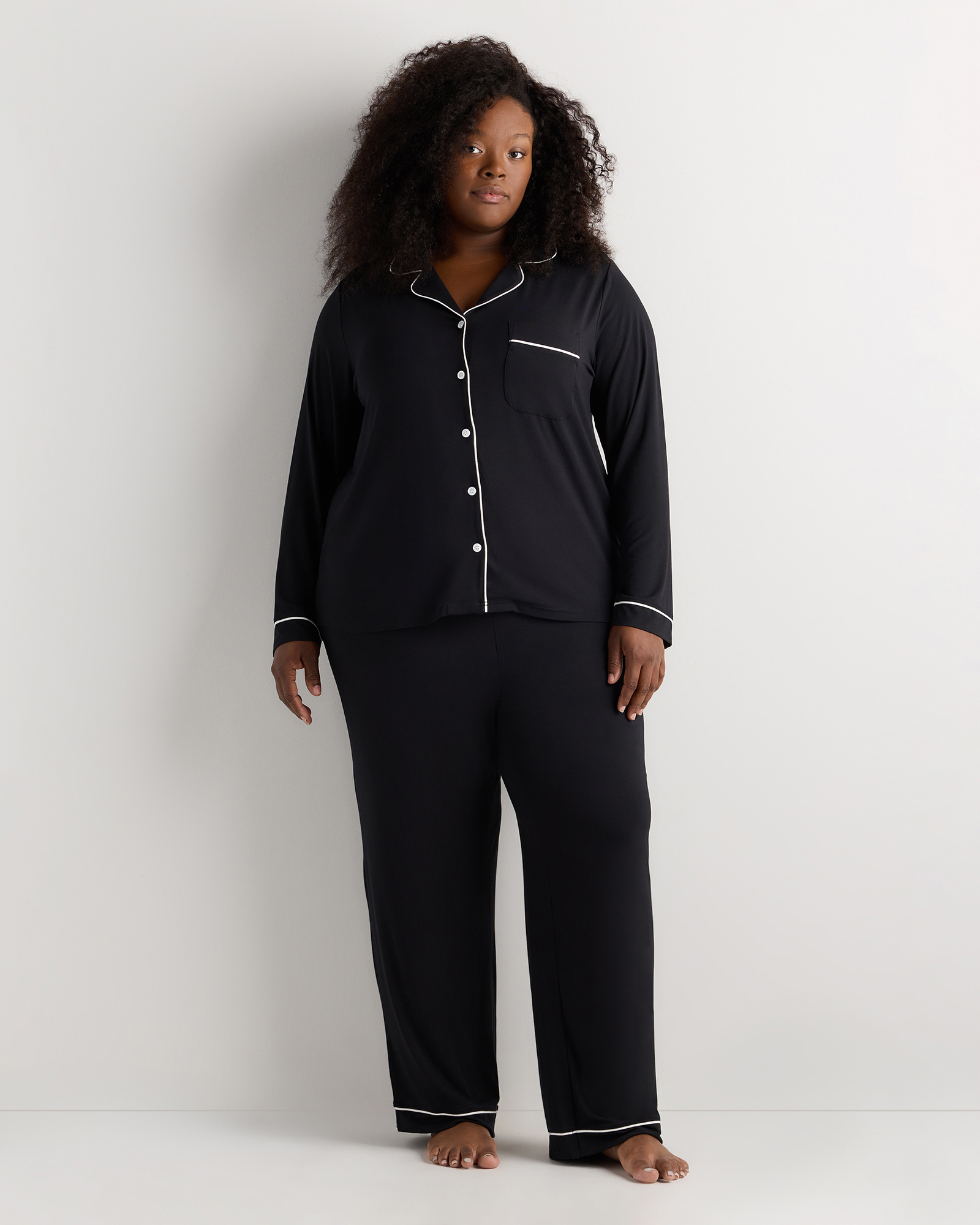 Bamboo Jersey Long Sleeve Pajama Set