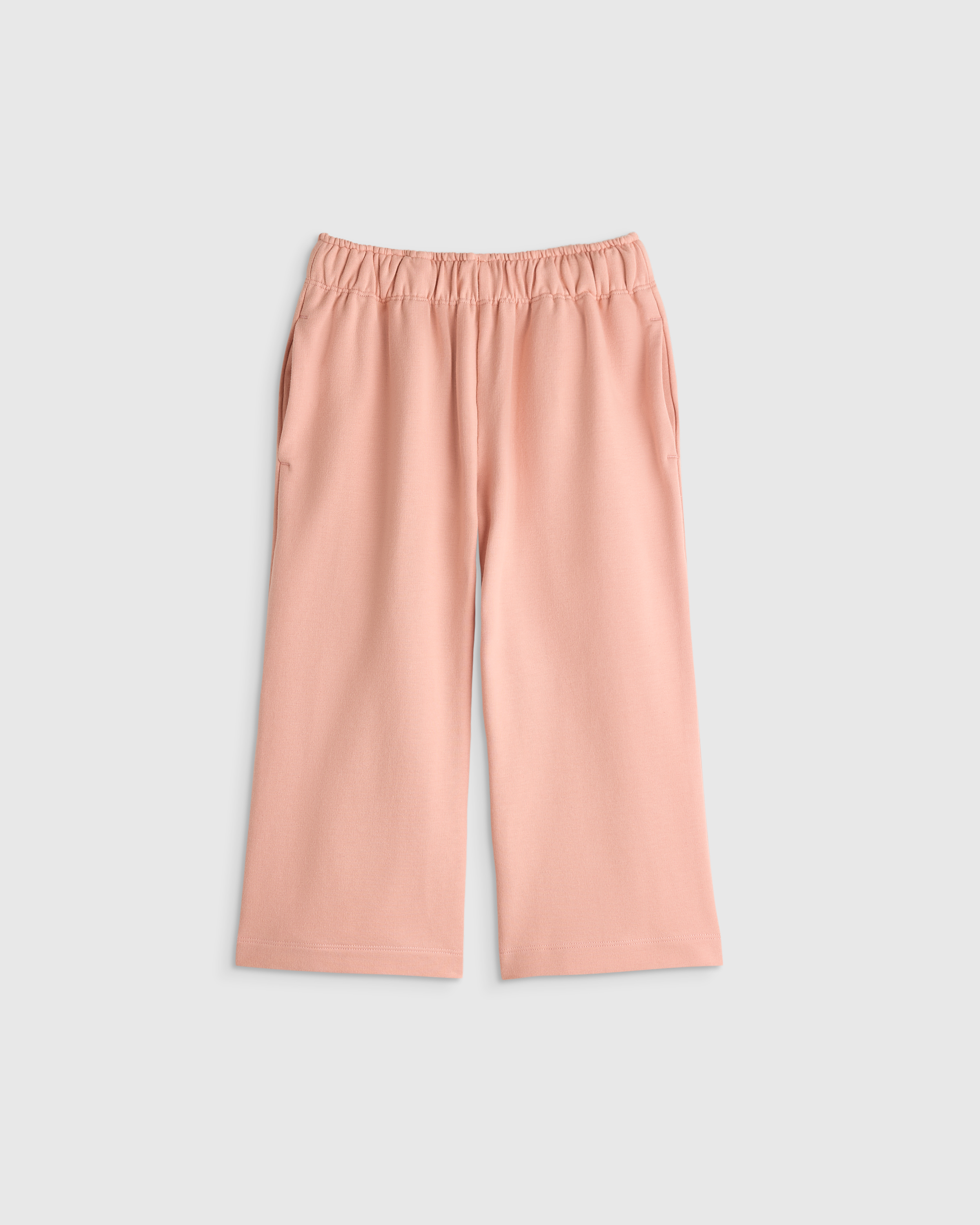 Girls Organic Cotton French Terry Wide Leg Pant