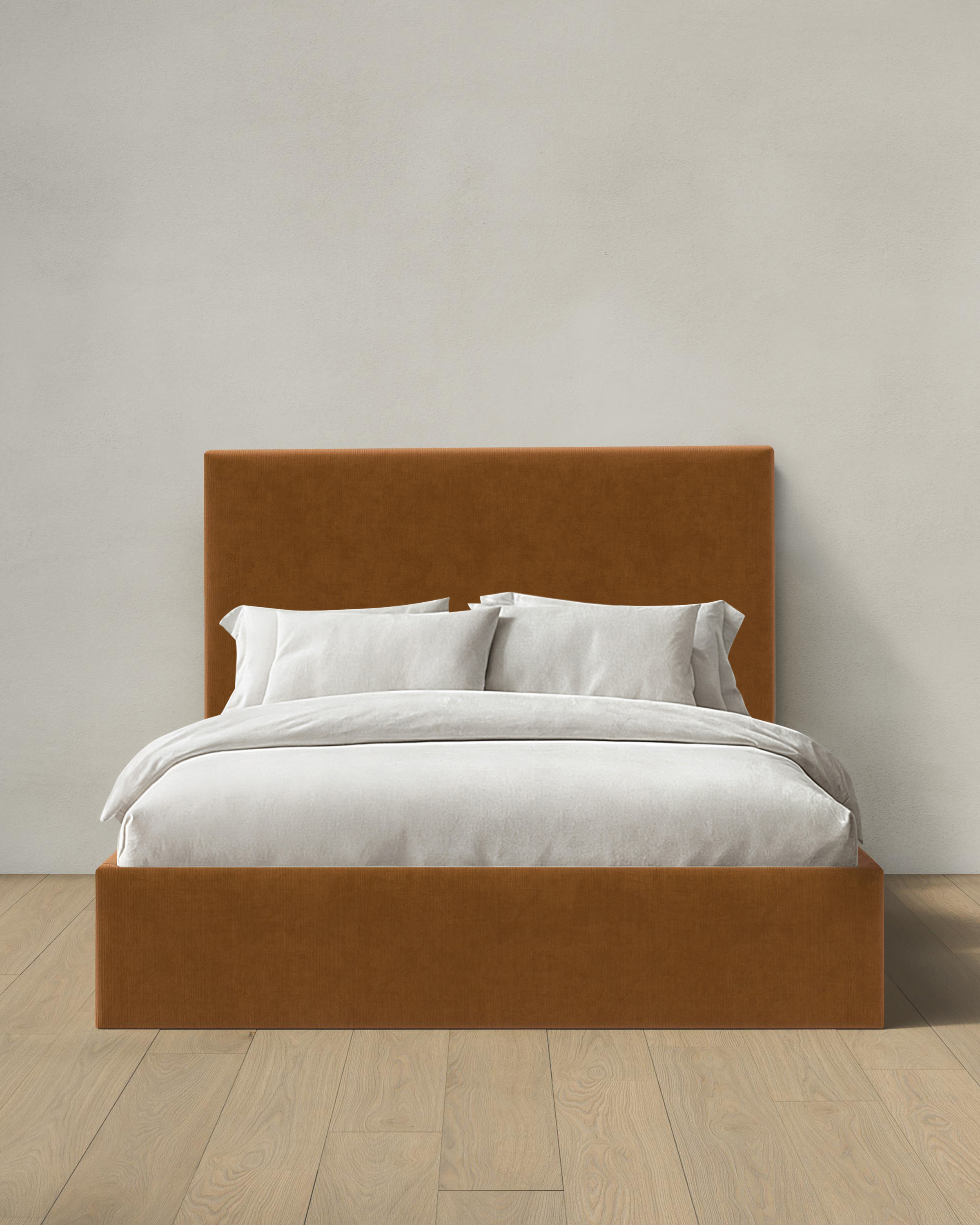 Square Bed in Performance Velvet
