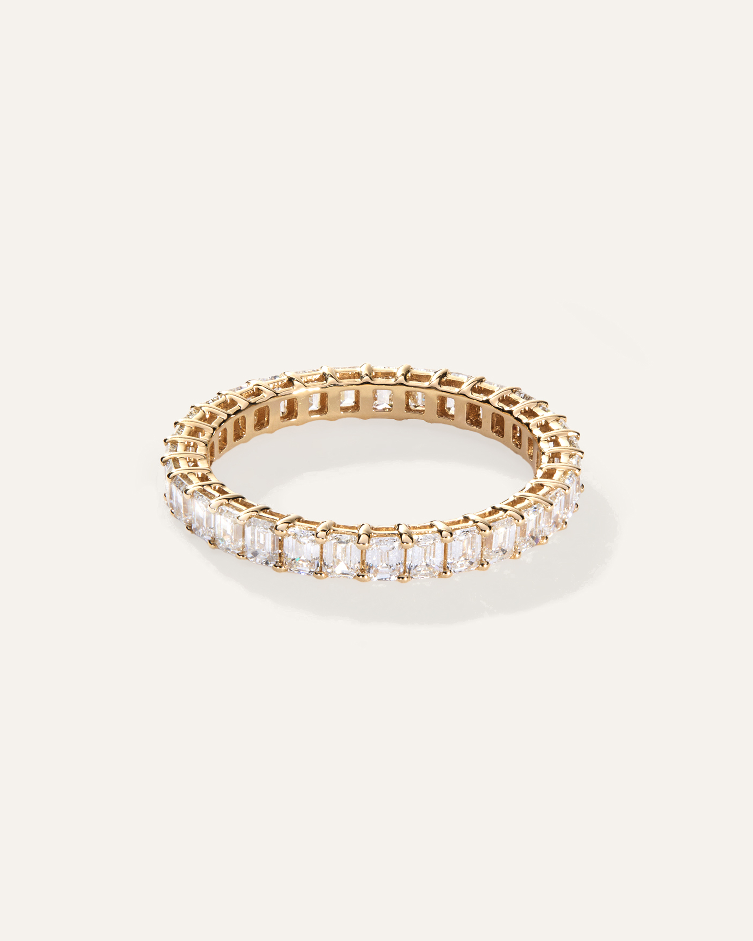 Lab Grown Diamond Emerald Eternity Band