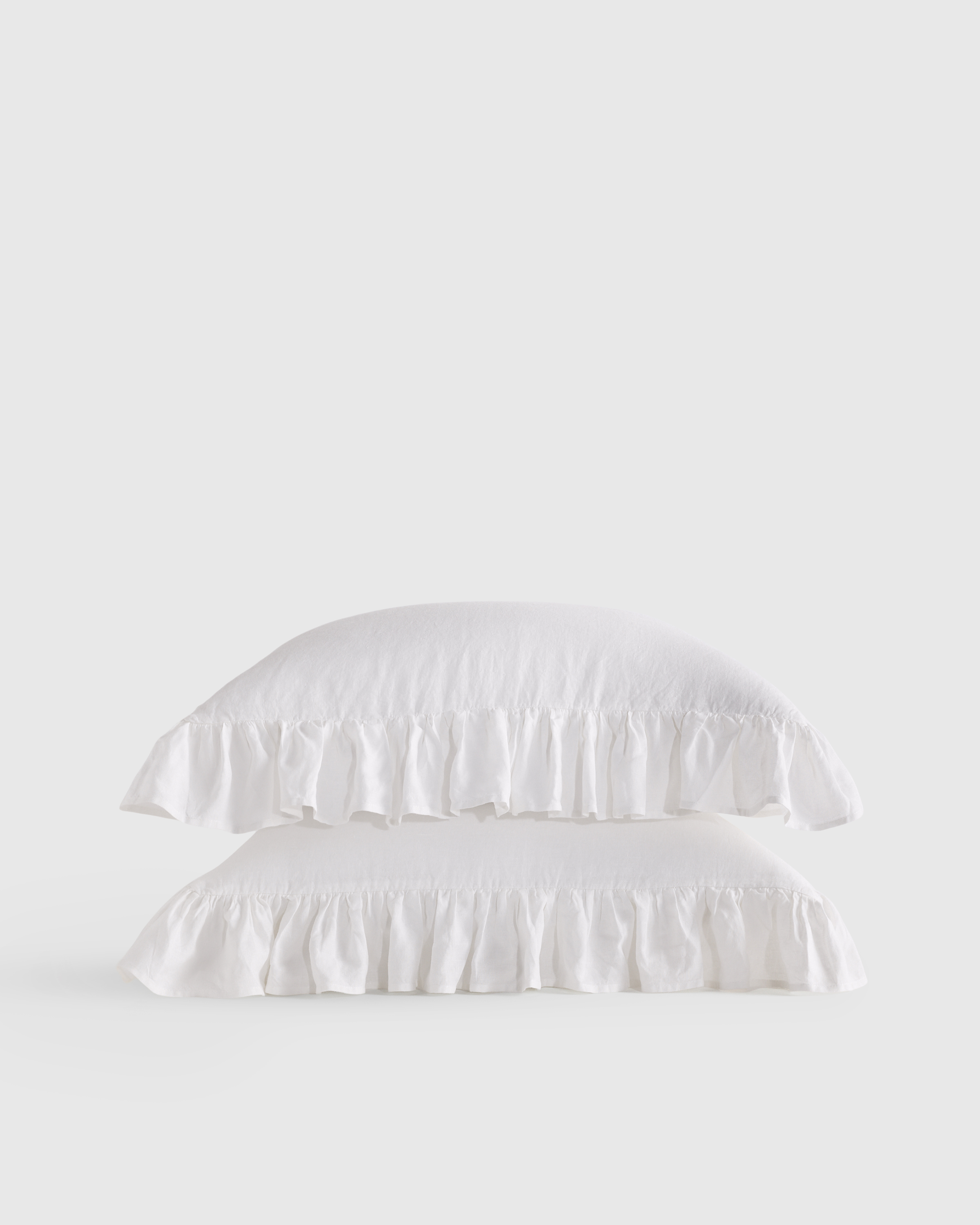 European Linen Ruffle Sham Set