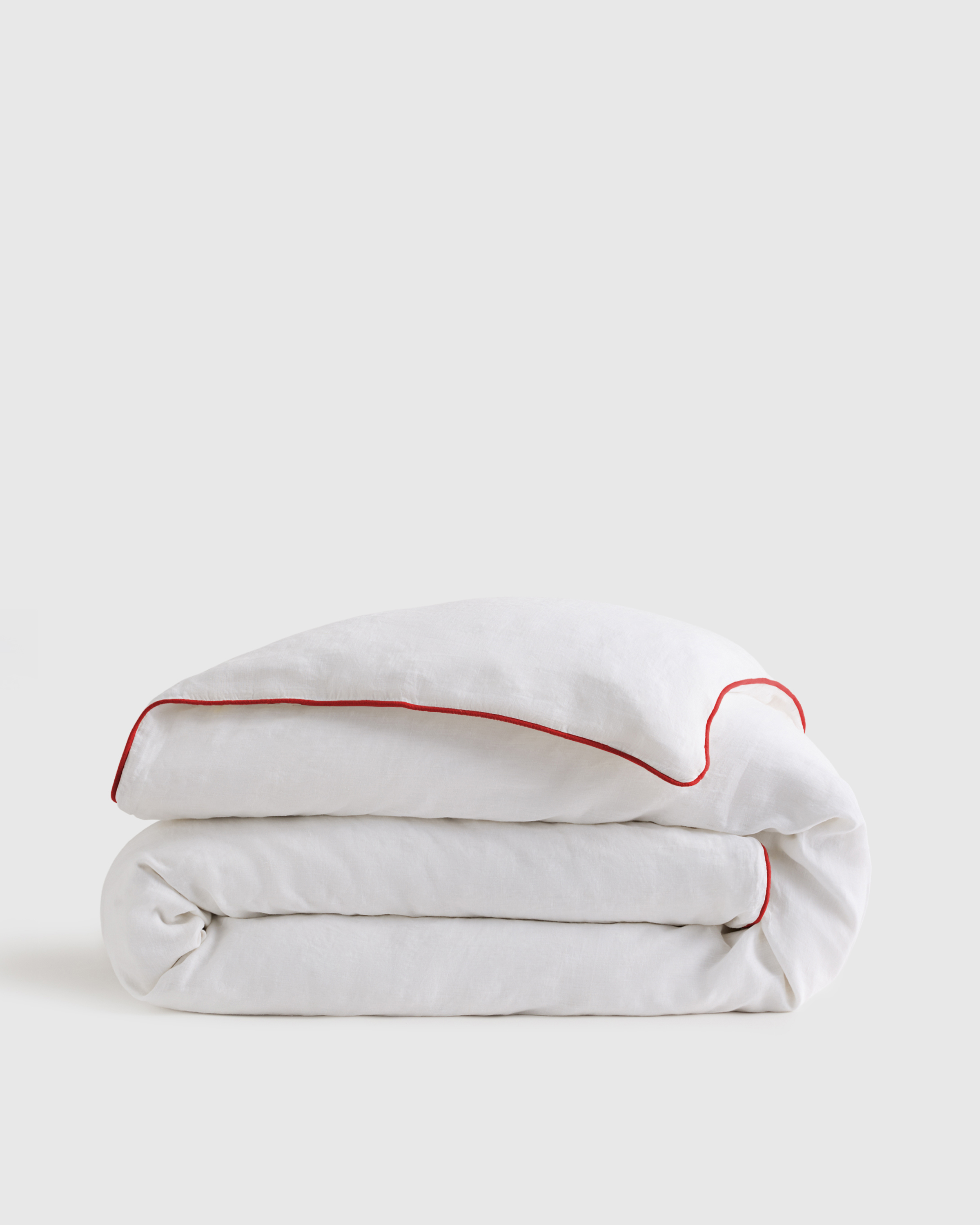European Linen Piped Duvet Cover