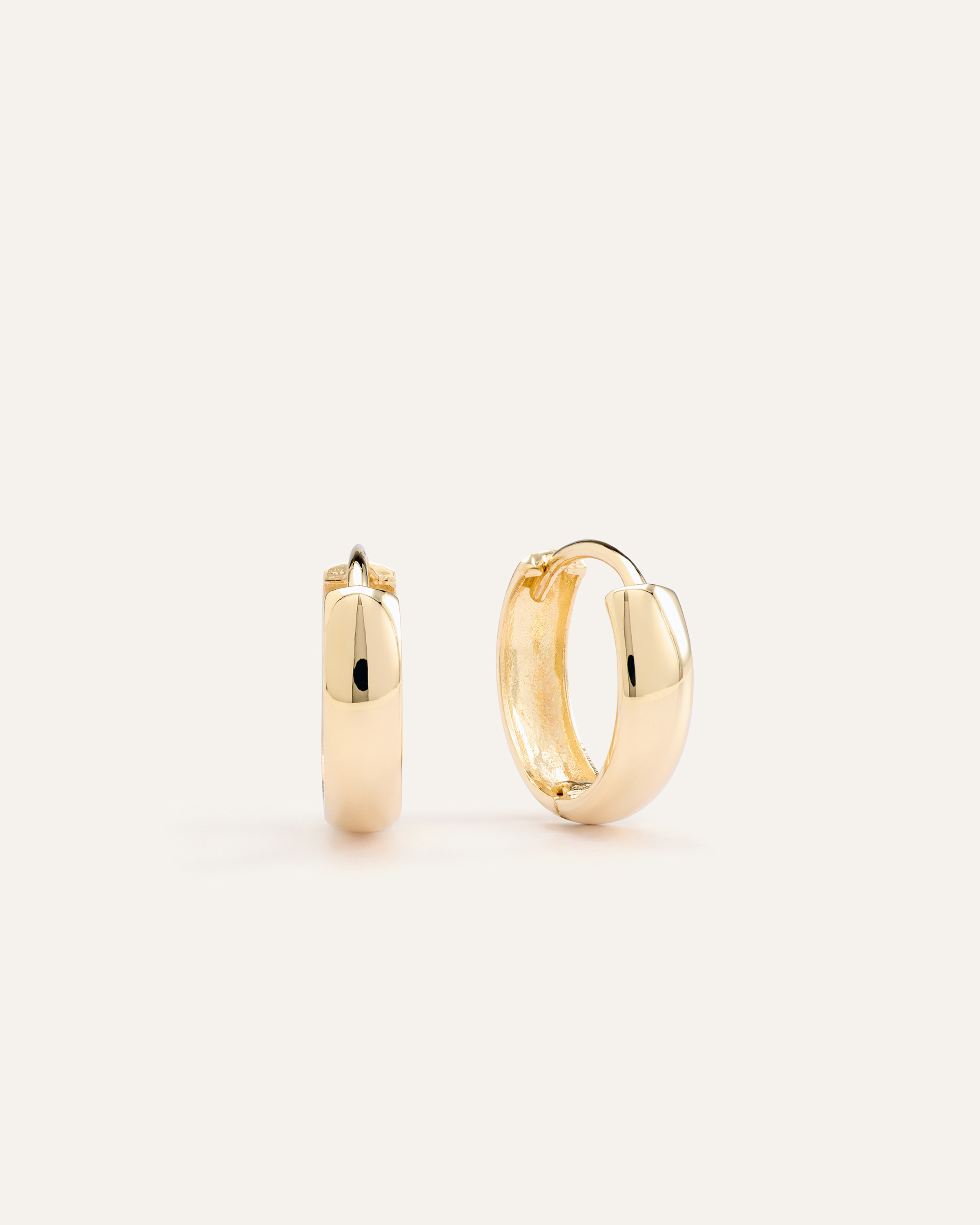 14K Gold Bold Hoops