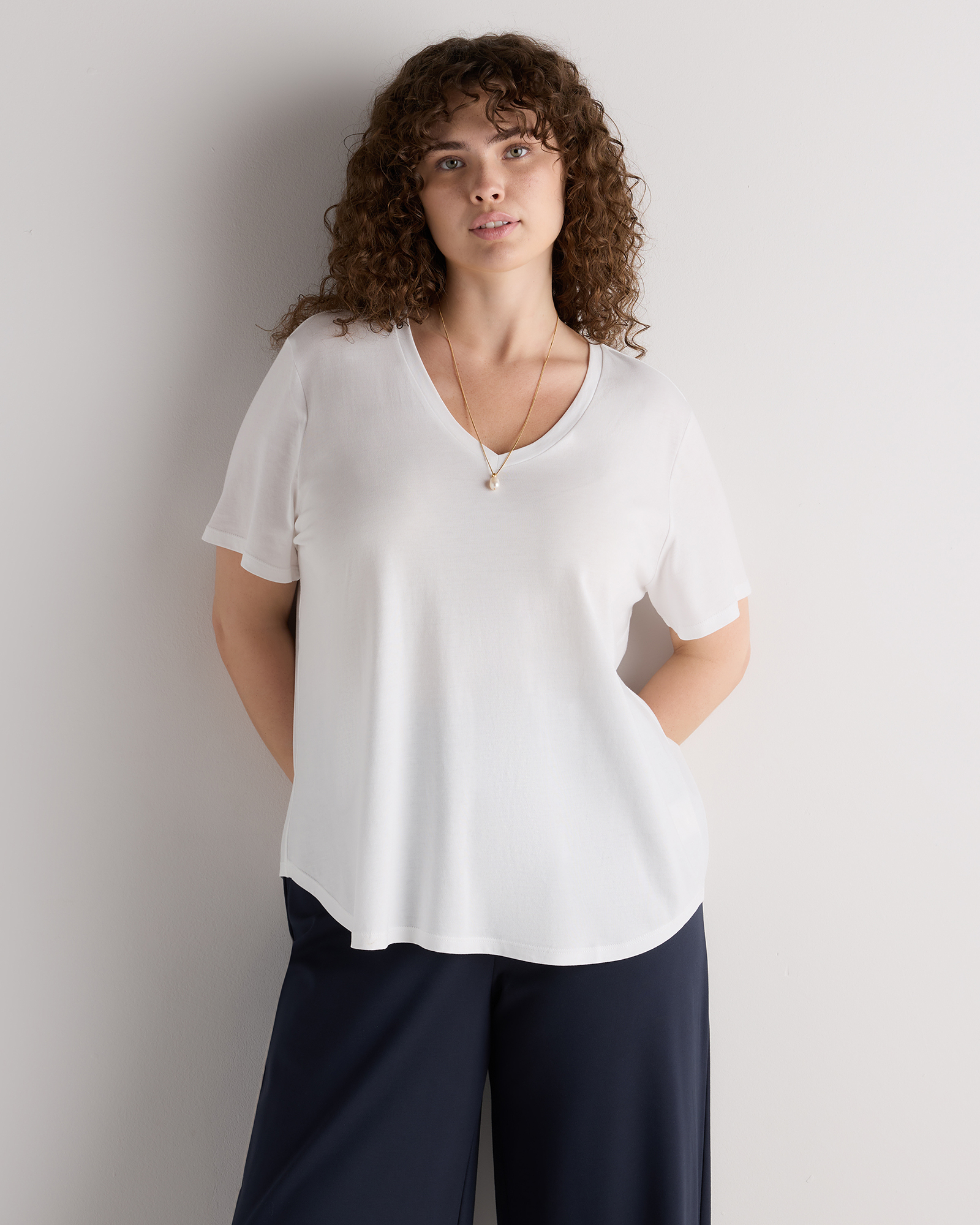 Cotton Modal V-Neck Tee