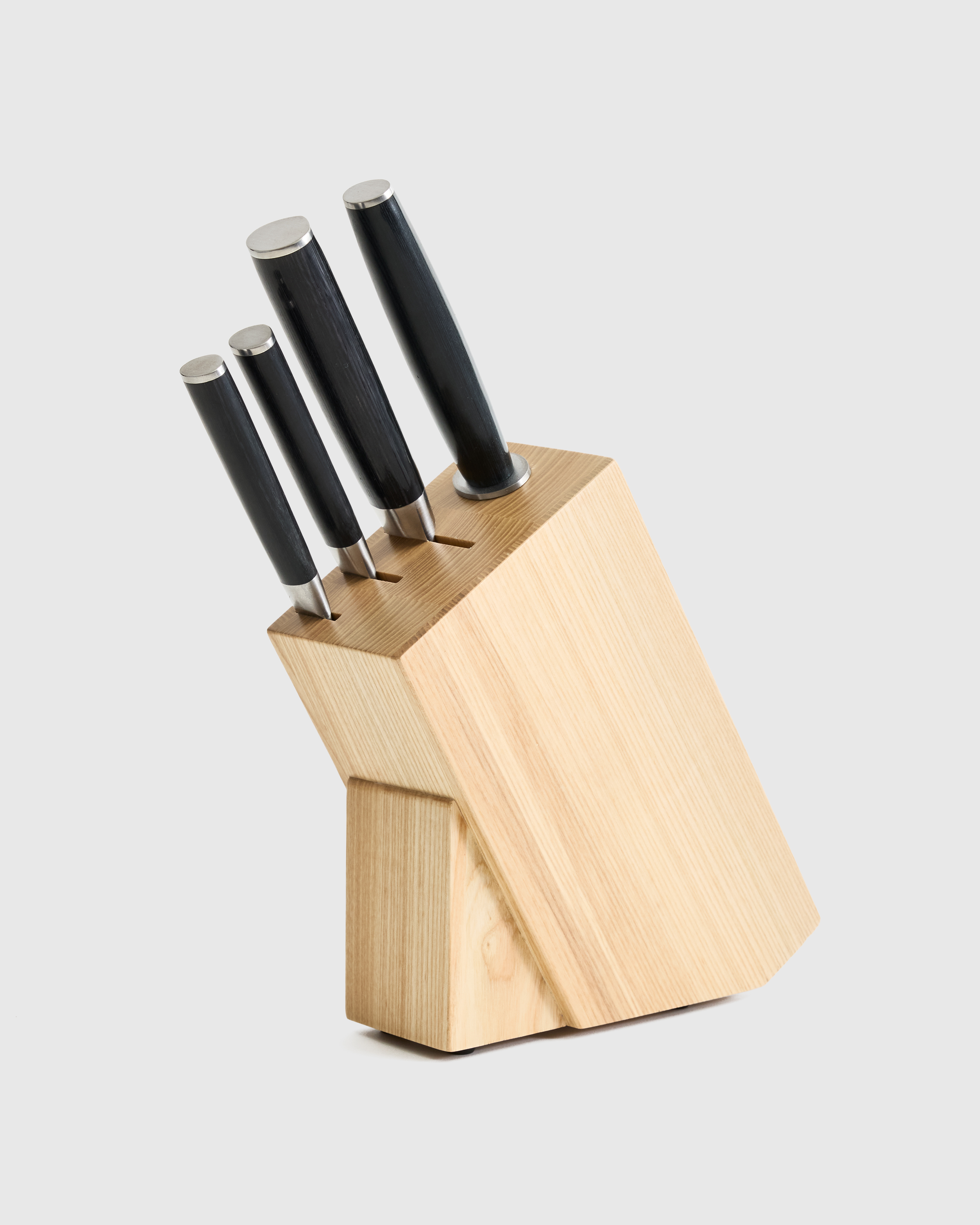 Japanese Damascus Steel Knife Block Set