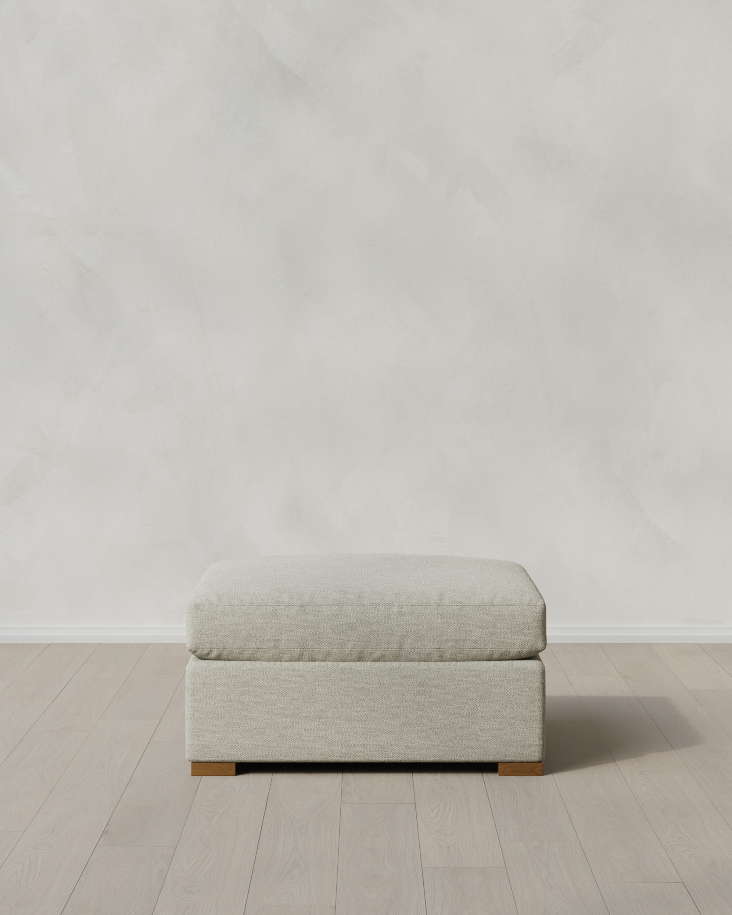 Hollis Slope Arm Ottoman in Performance Basketweave