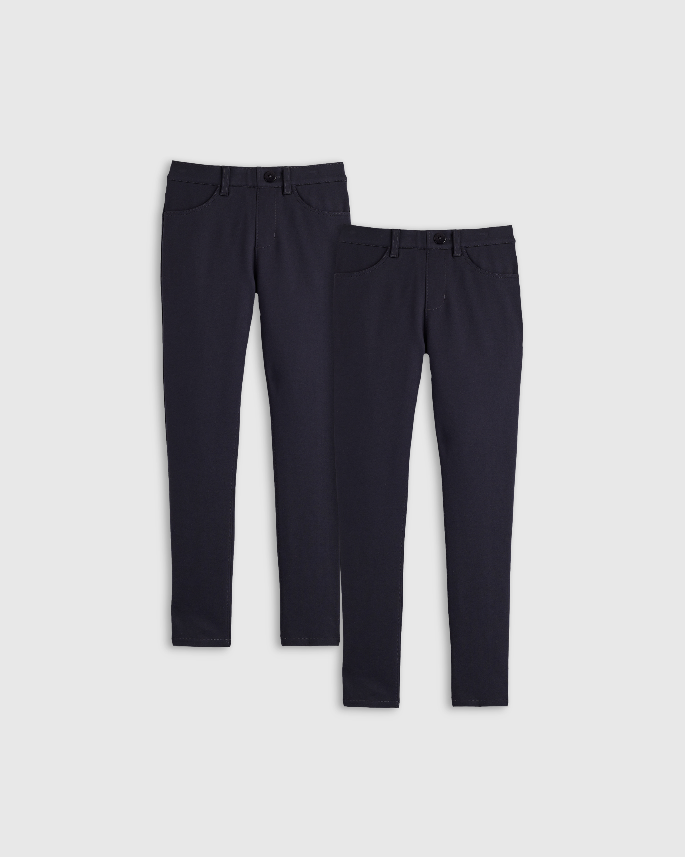 Ultra-Stretch Ponte Skinny Pants 2-Pack