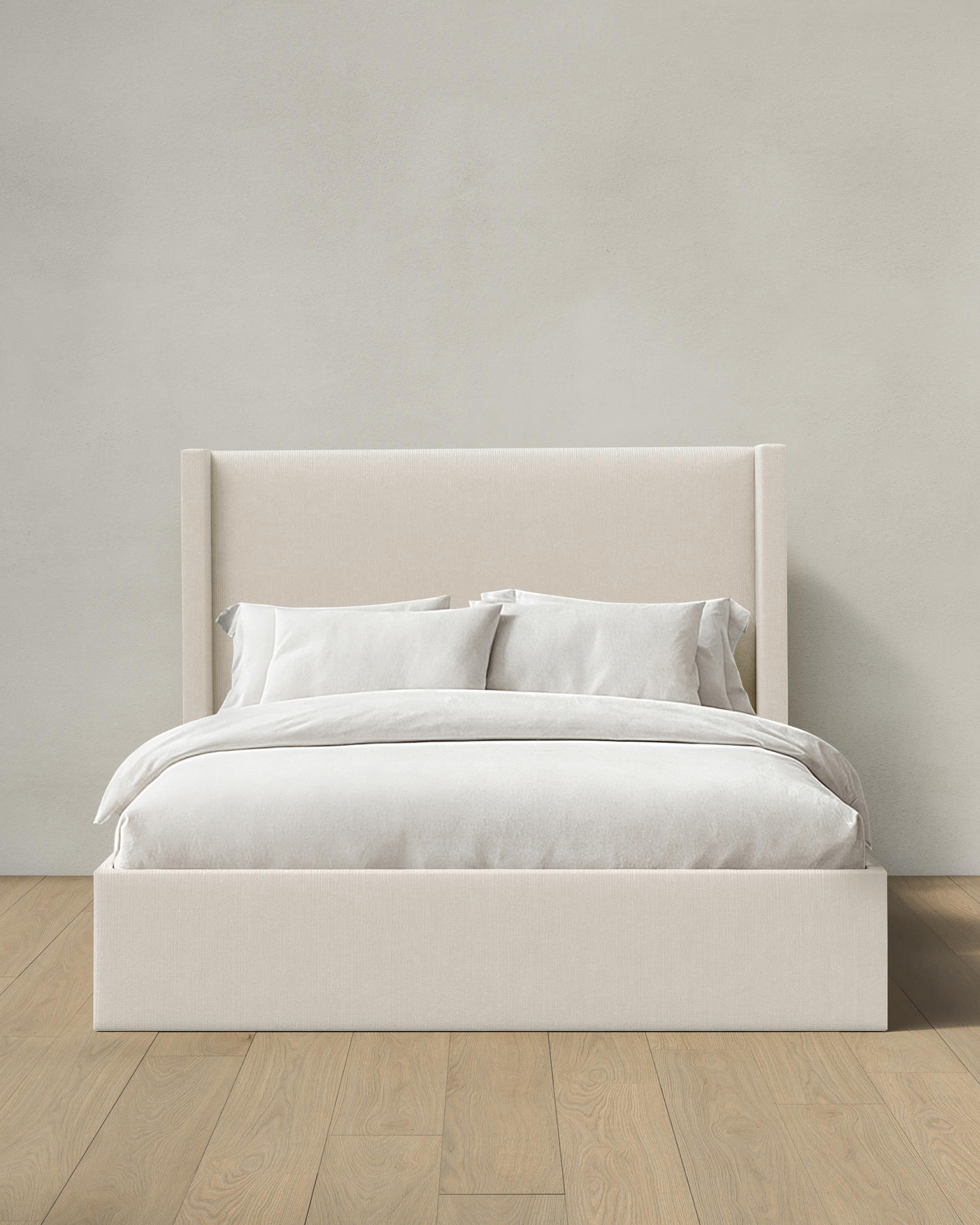 Wingback Bed in Performance Linen Blend