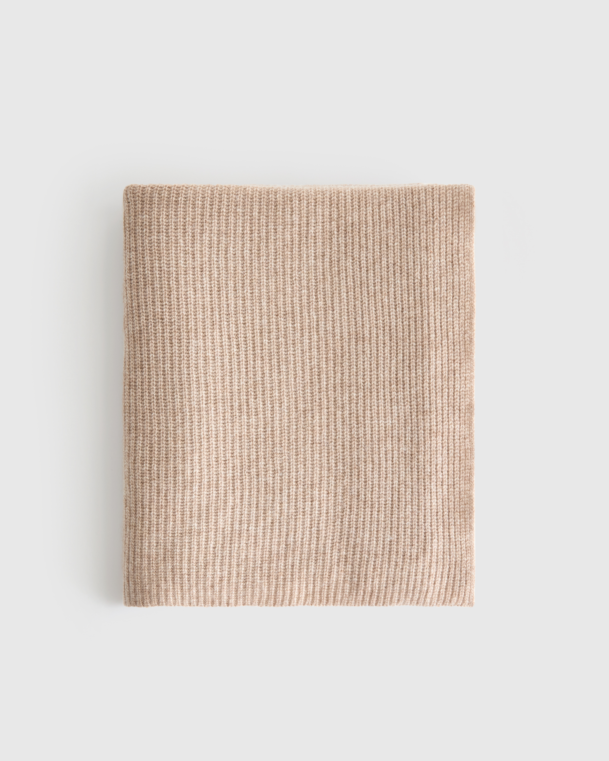 Ribbed Knit Cashmere Throw