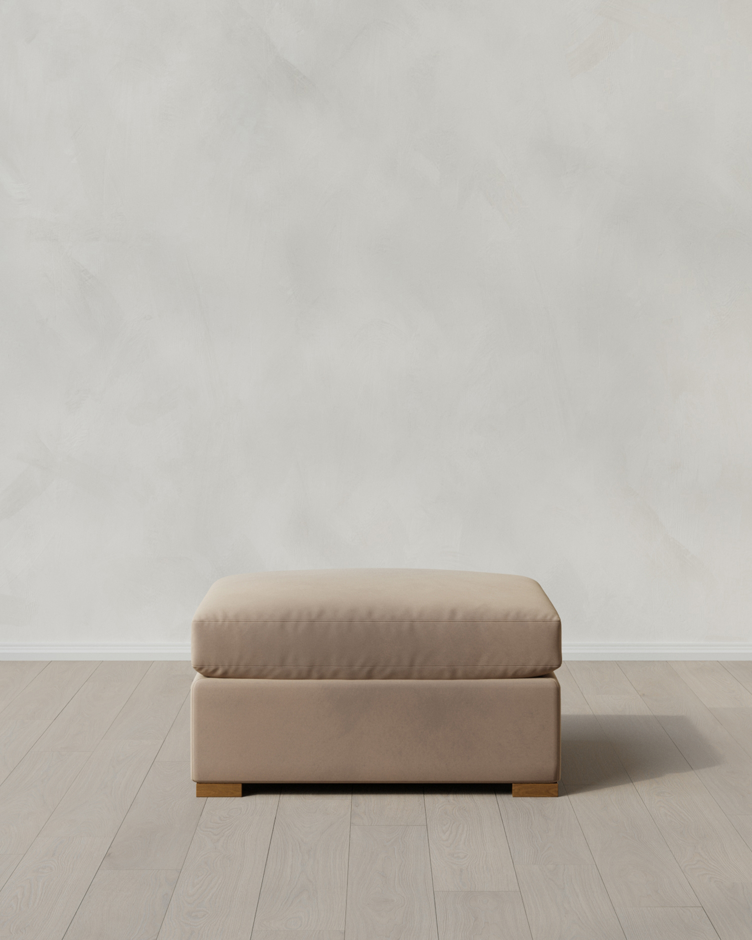 Hollis Slope Arm Ottoman in Performance Velvet