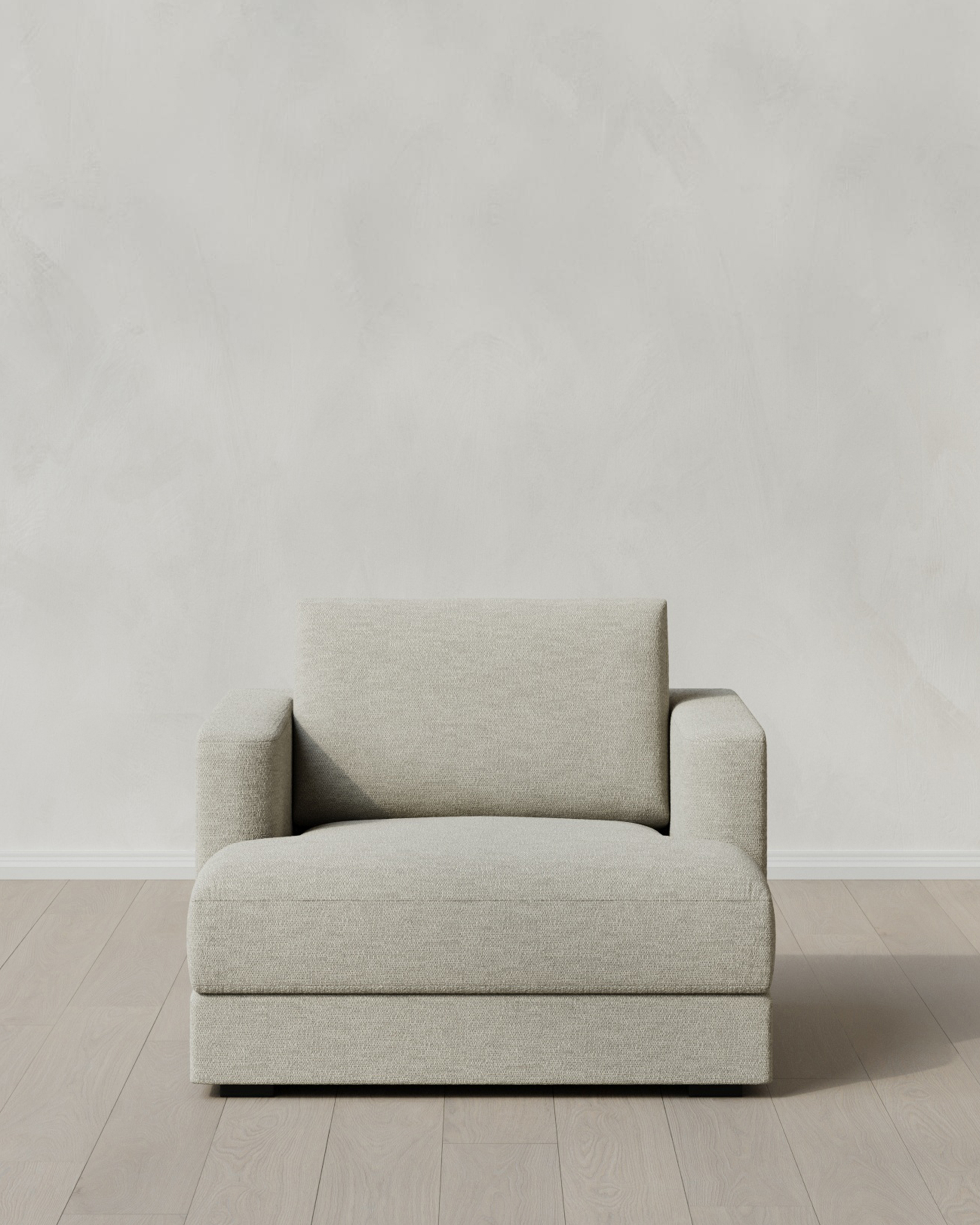 Sierra Curved Arm Accent Chair in Performance Basketweave