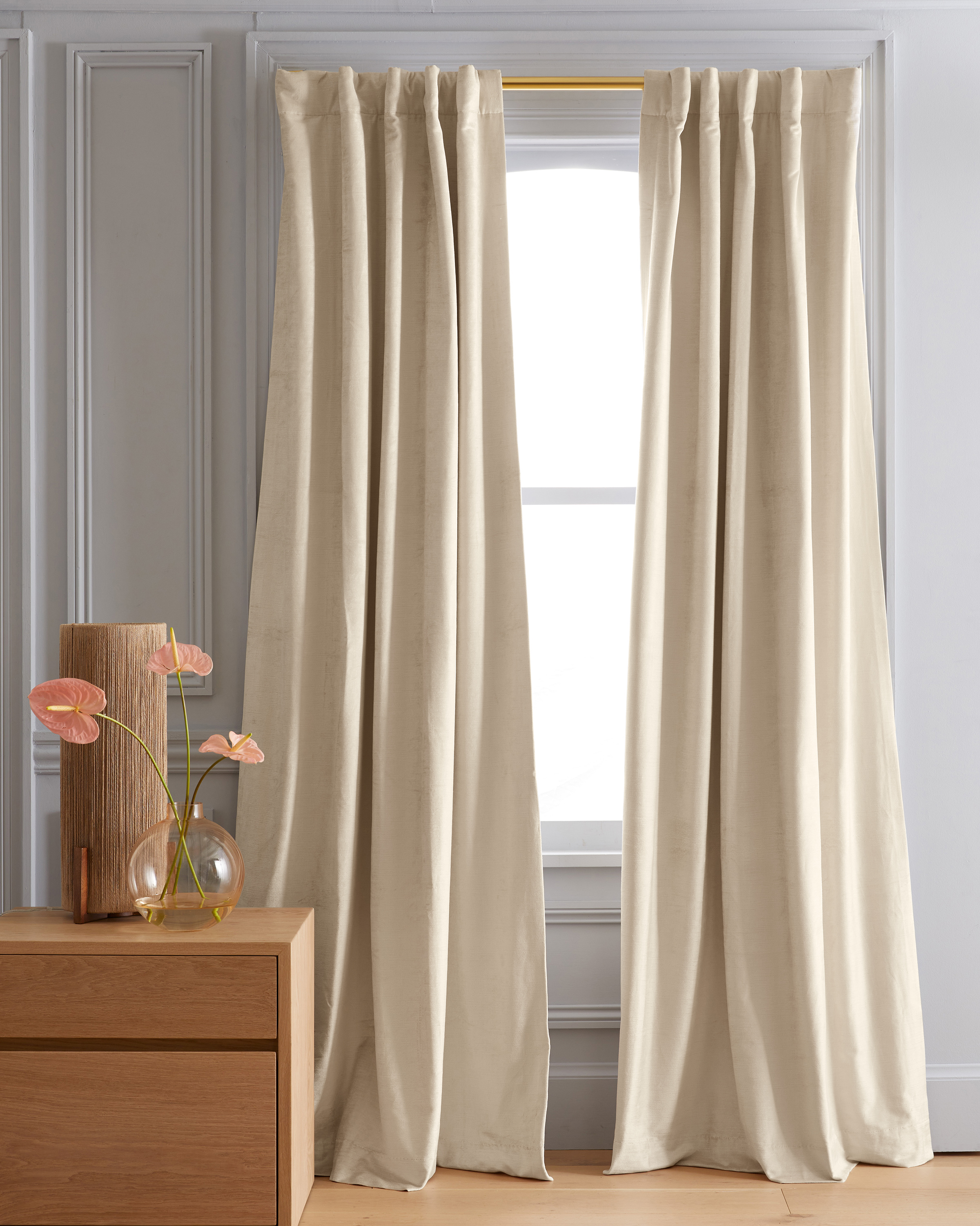 Luster Velvet Room Darkening Curtain - Single Panel
