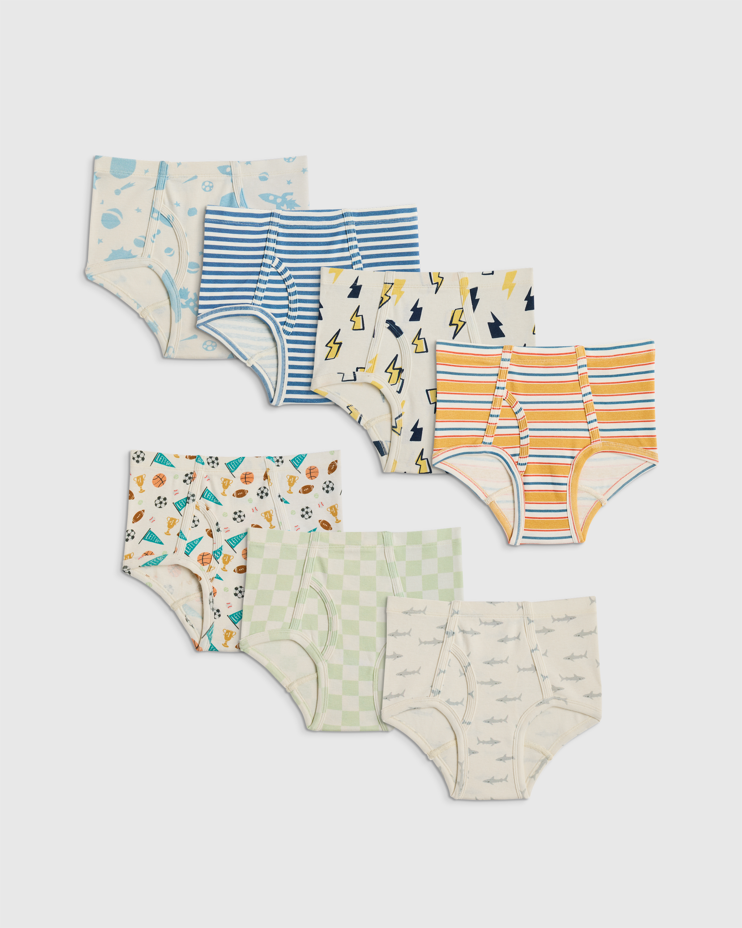 Boys 100% Organic Cotton Classic Briefs 7-pack