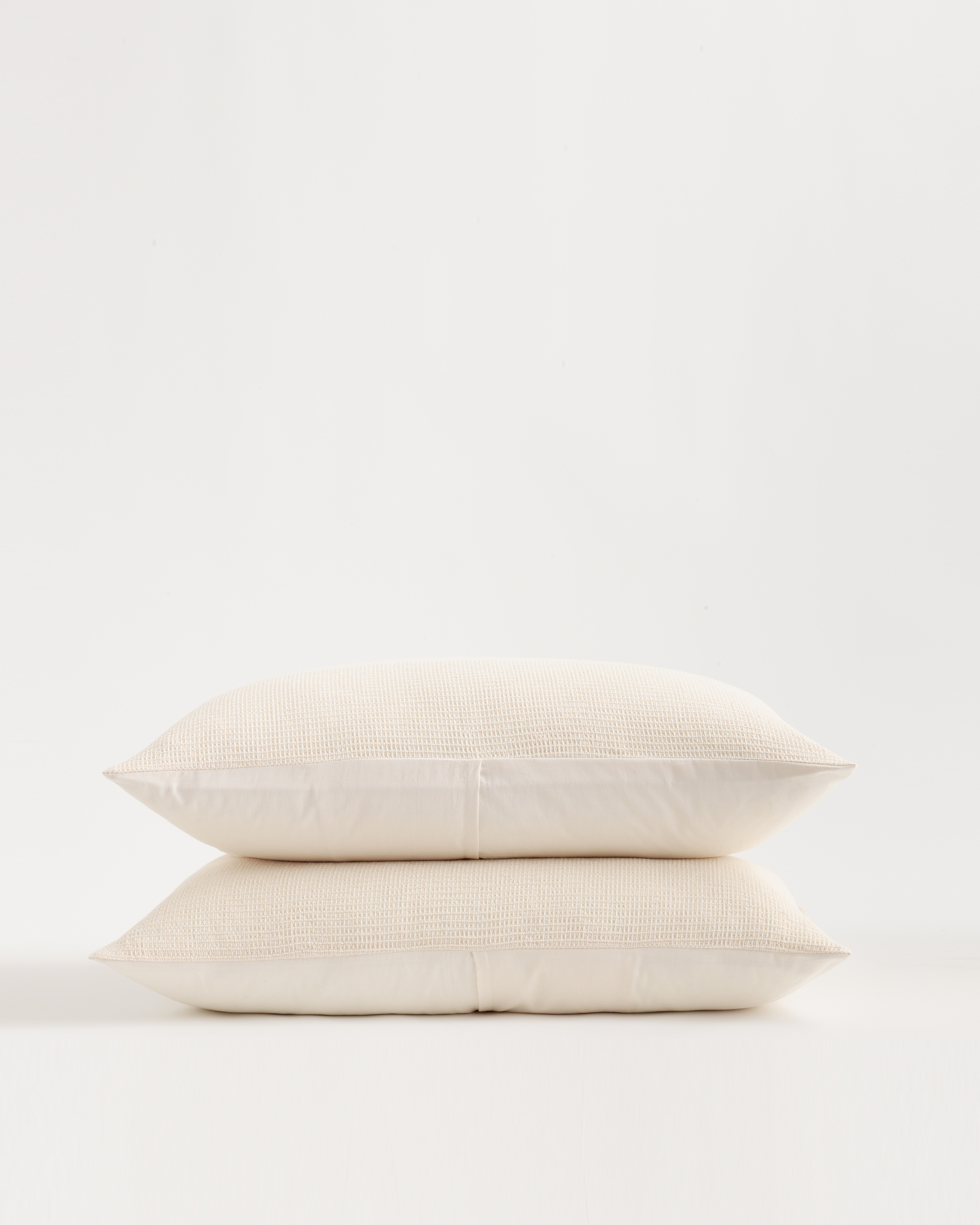 Organic Cotton Waffle Stripe Sham Set