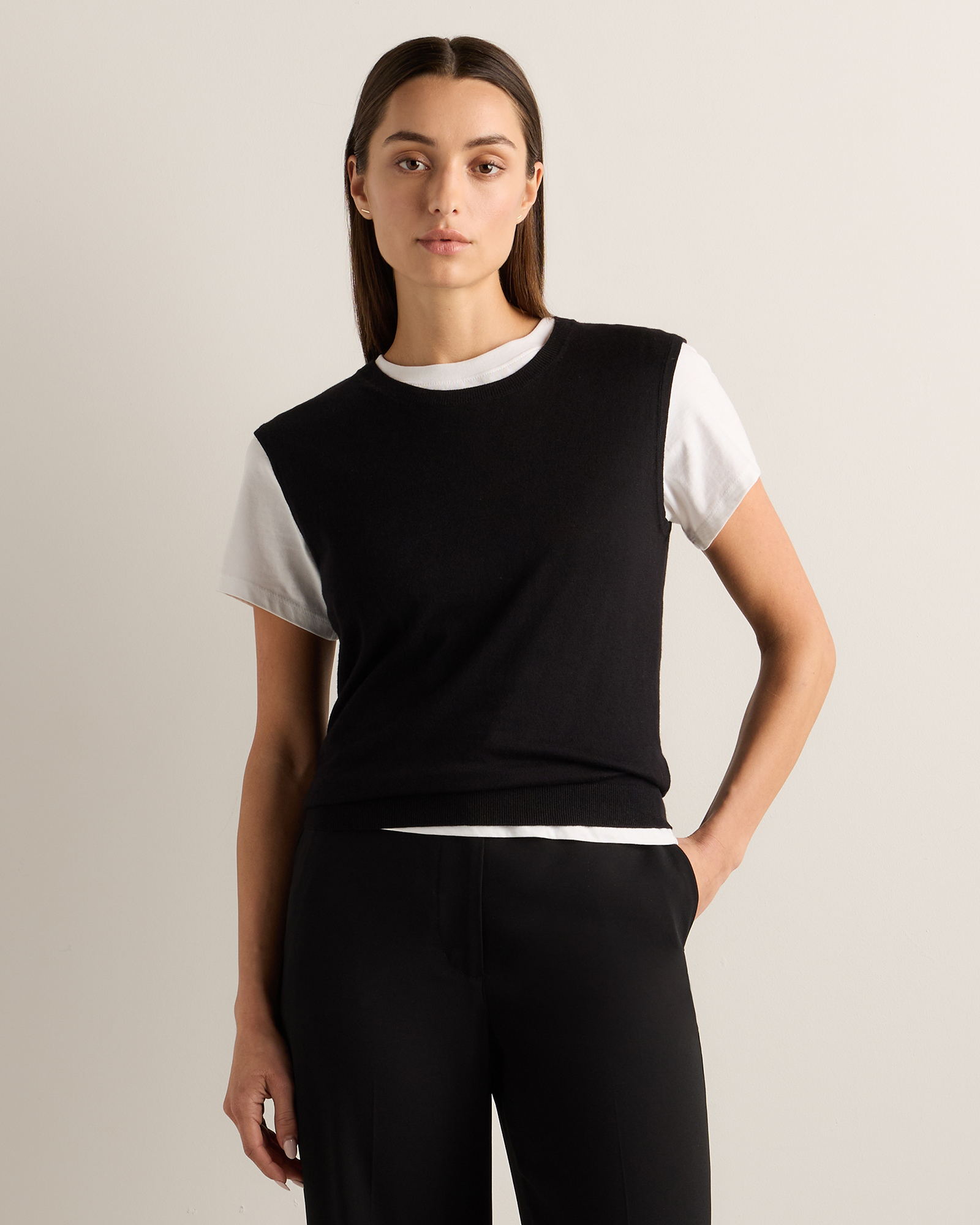 Lightweight Cotton Cashmere Sweater Tank