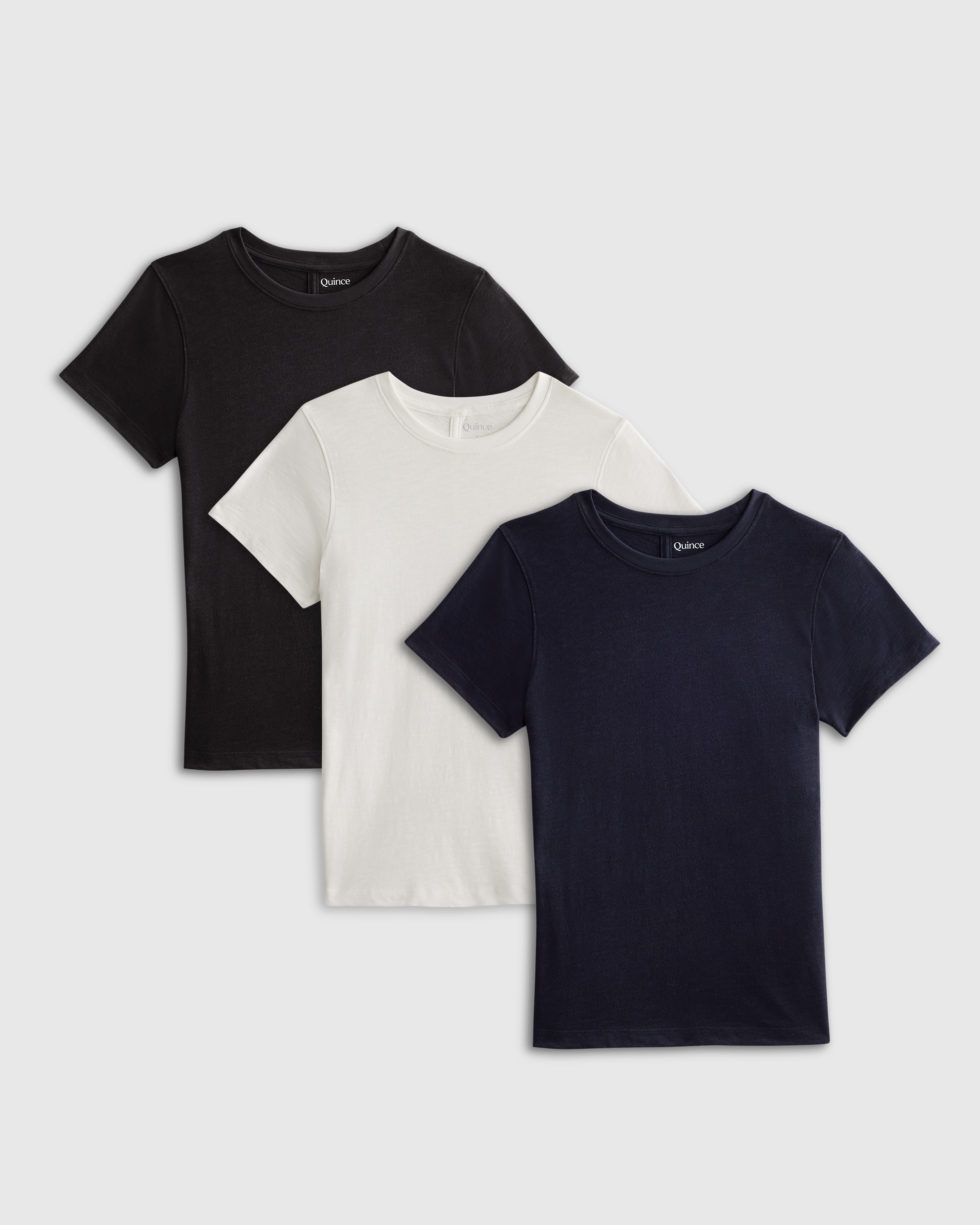 100% Organic Cotton Slub Crewneck Tee 3 Pack Bundle
