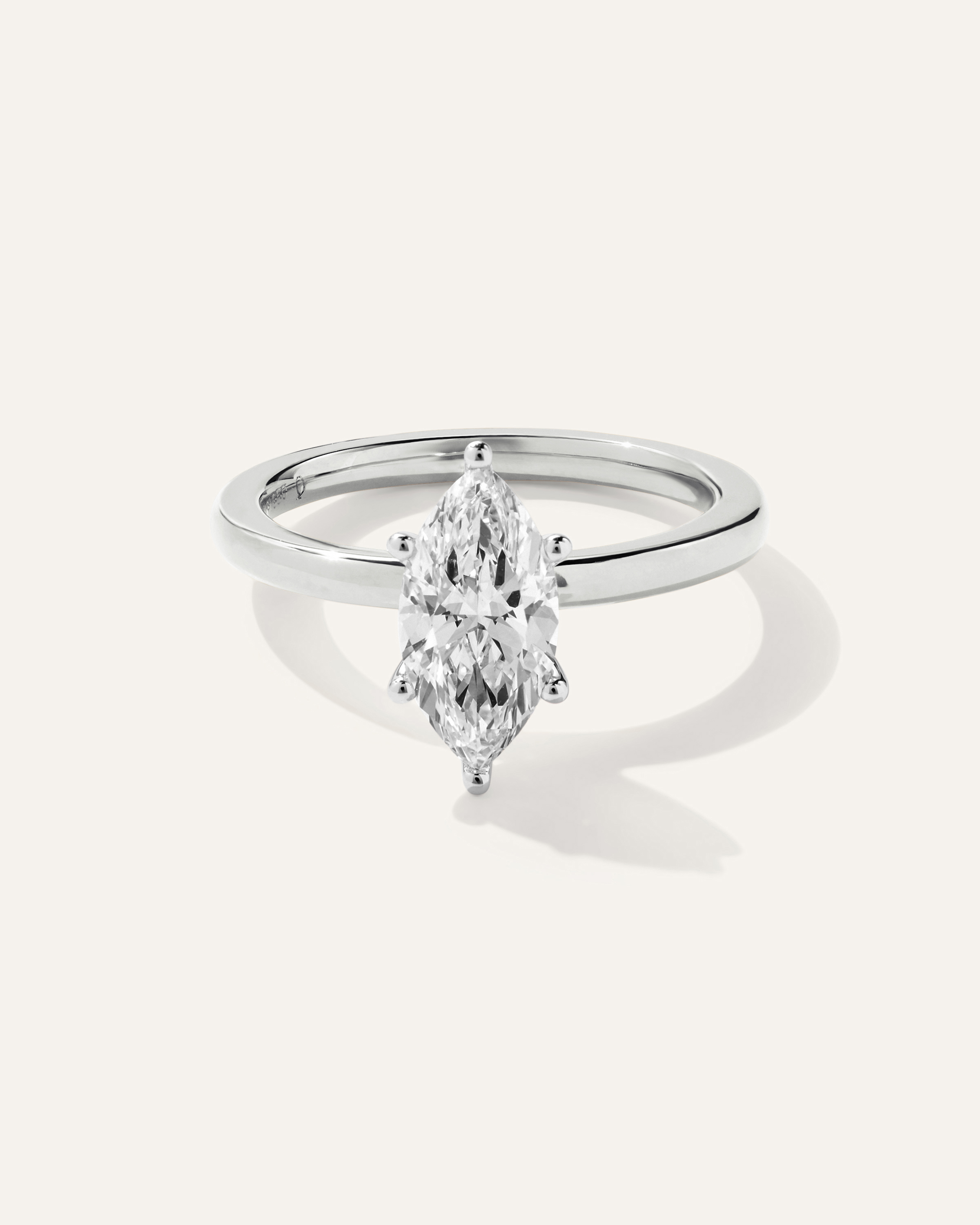 Lab Grown Diamond Marquise Comfort Fit Engagement Ring - 1.5ct